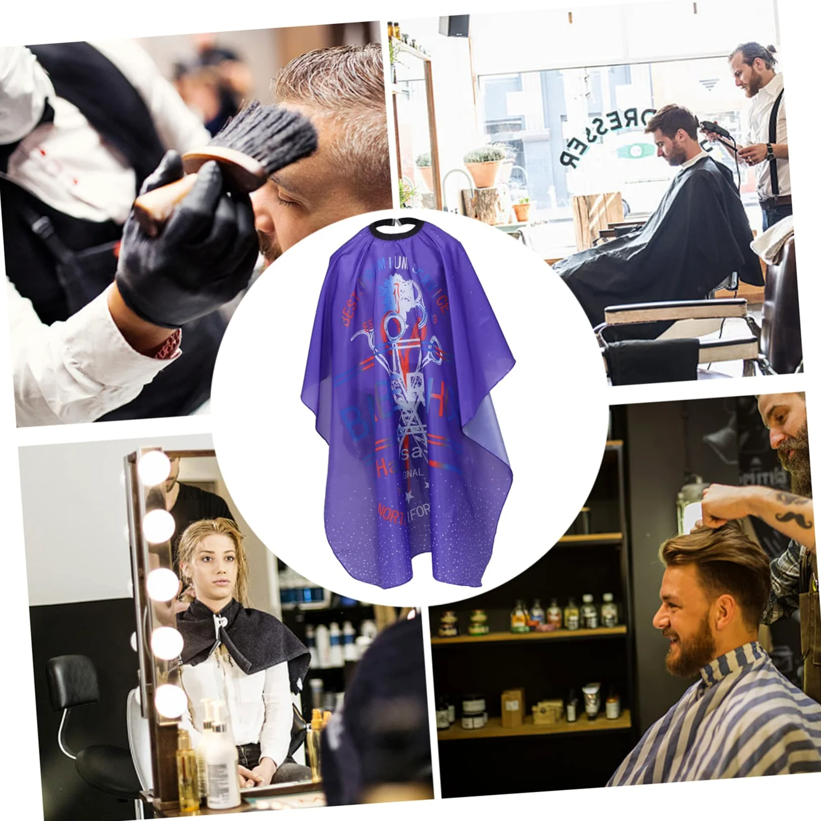 Housoutil 3 Pz scialle colorante per shampoo per colorati adulto grembiule vesti per le donne mantello da parrucchiere forniture per tinta per