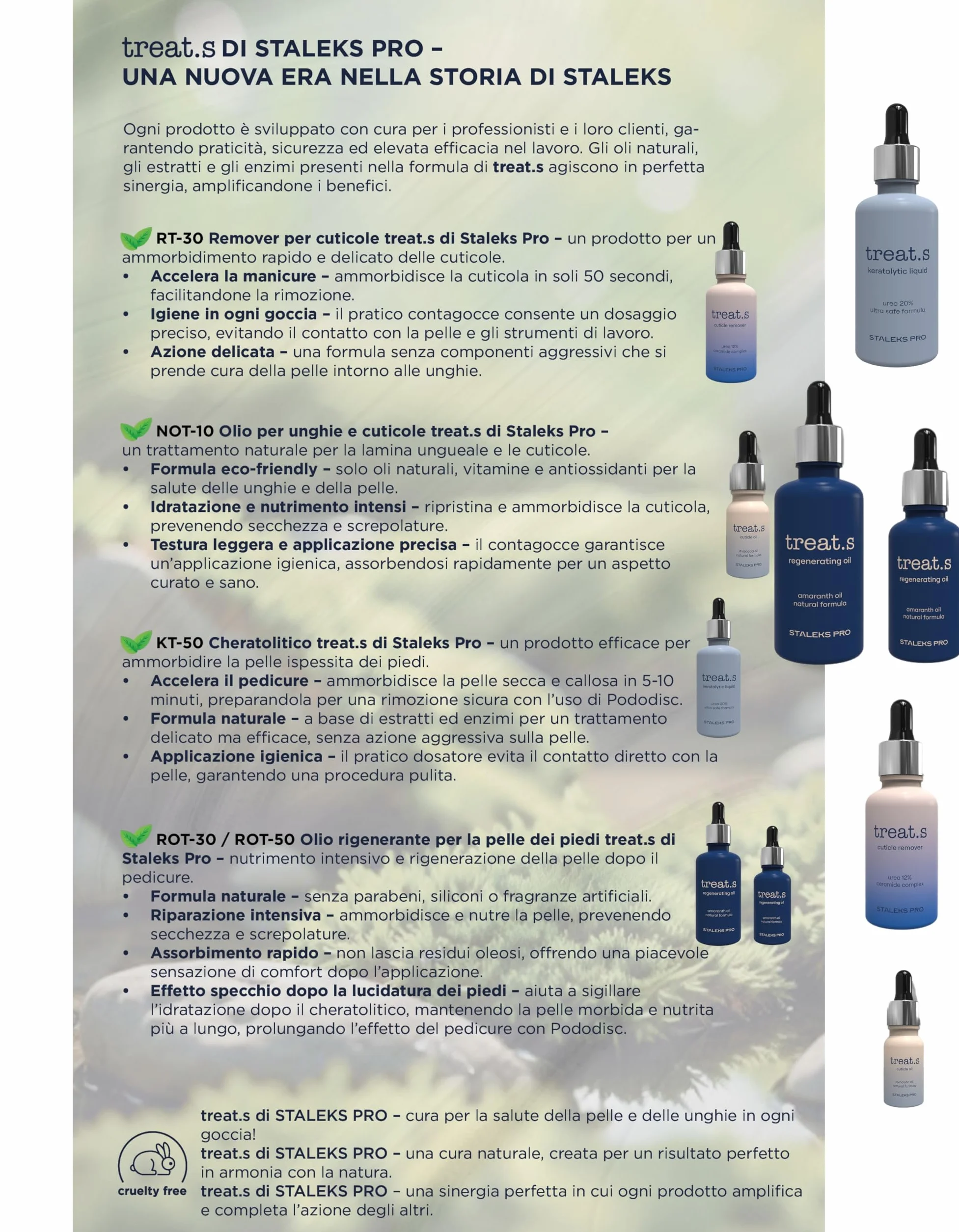 STALEKS PRO Treat.s by Trattamento cheratolitico con estratti naturali e ingredienti esfolianti e idratanti per rimuovere la pelle ruvida dai piedi. Non testato su animali. 50 ml