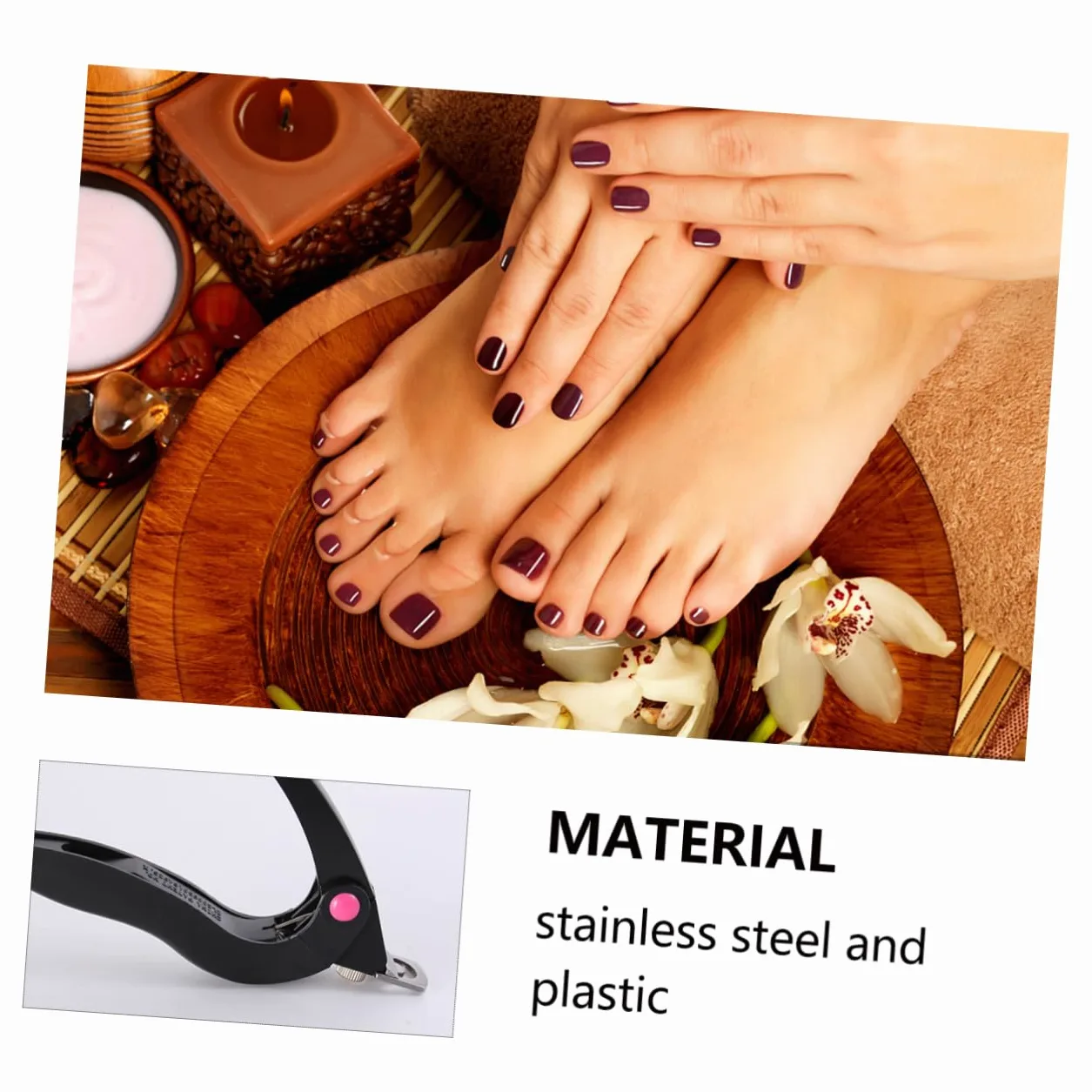 Healeved 4pezzi Forbici Professionali Per Unghie Acriliche U-shaped Strumento Per Manicure Nail Art Facile Da Usare Design Ergonomico Misura Portatile Colori Misti