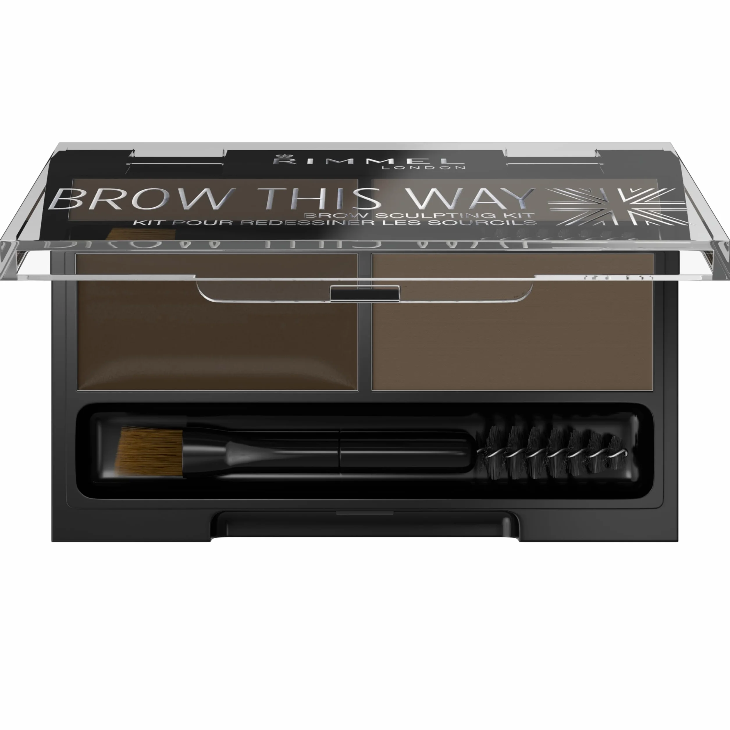 Rimmel London Kit Sopracciglia Brow This Way - Sopracciglia Perfette in 3 Step - Dark Brown - 17.2 g