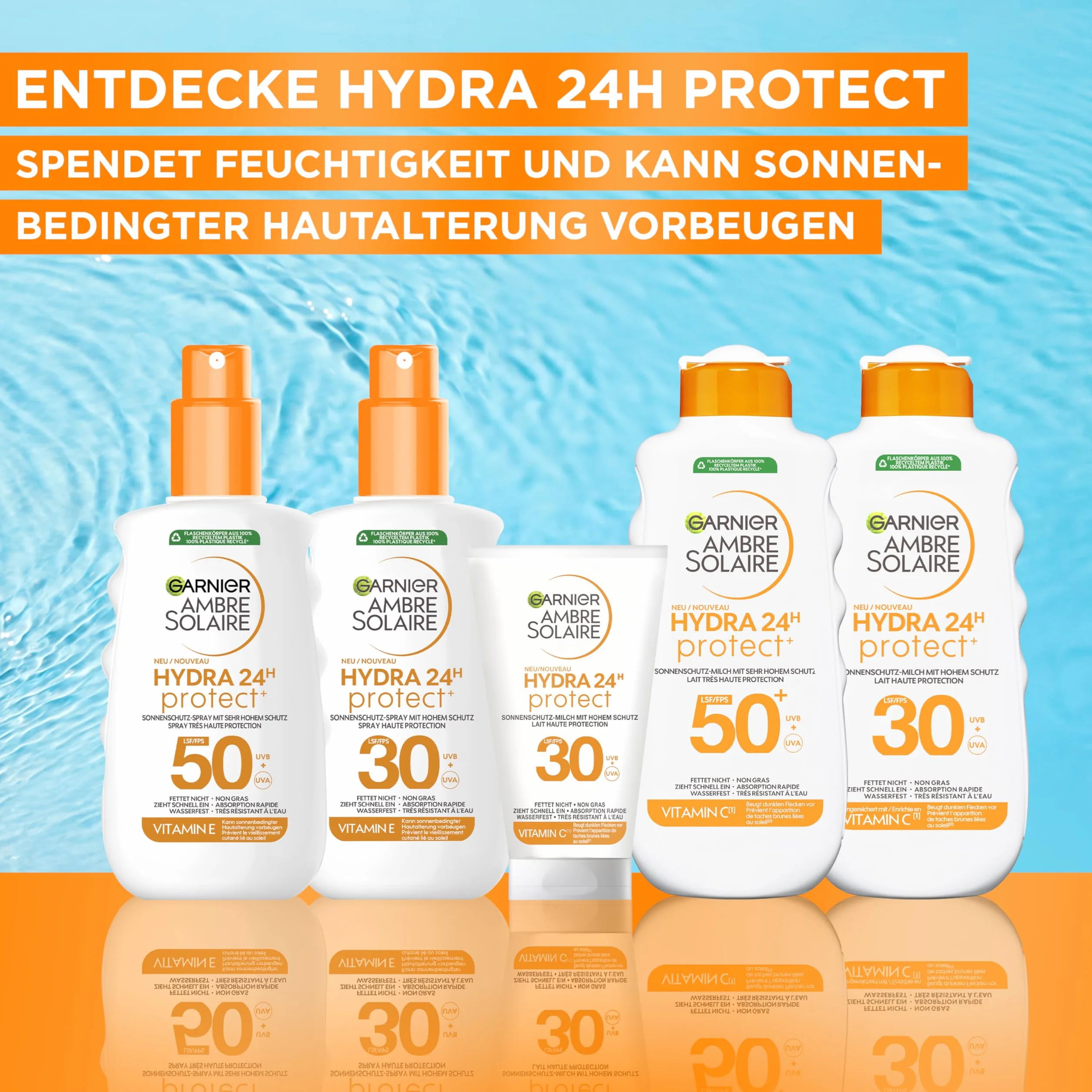 Garnier Ambre Solaire Crema solare/ crema idratante Protezione solare Latte solare/ SPF 30, 50 ml