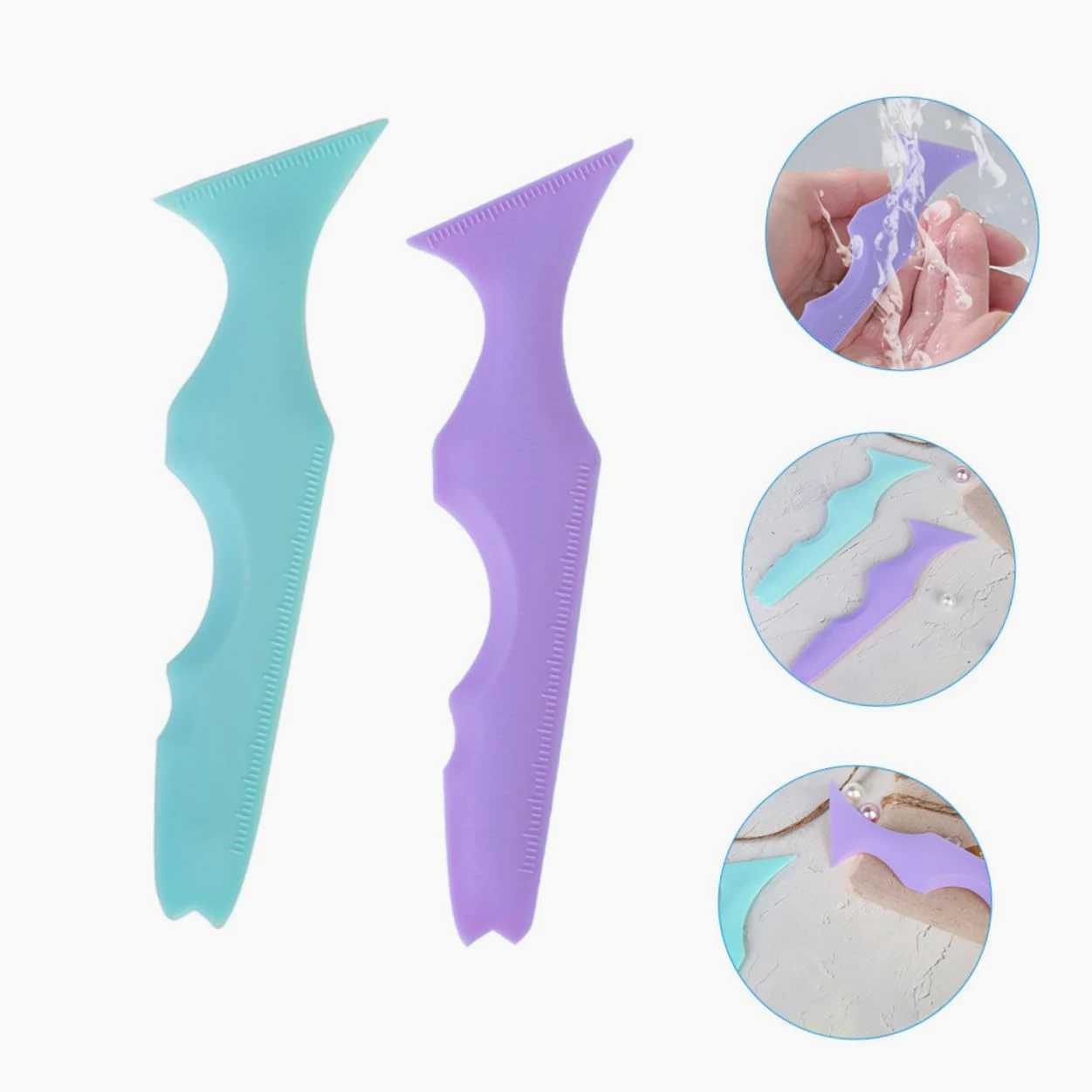 Housoutil 6 Pz Righello Di Bellezza in Silicone Forniture Per Il Trucco Stencil Per Eyeliner Per Gli Occhi Strumento Per Stencil Per Eyeliner Ombretto Pigro Gel Di Silice Cosmetico Carlo