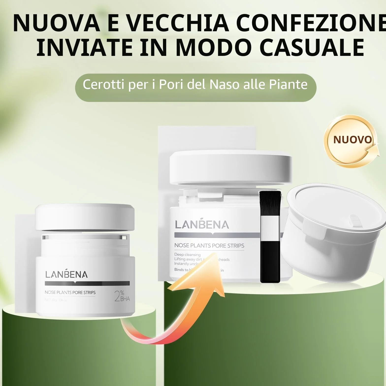 LANBENA - Rimozione di punti neri, per rimuovere la testa nera del viso, rimozione punti neri (29,8 g)