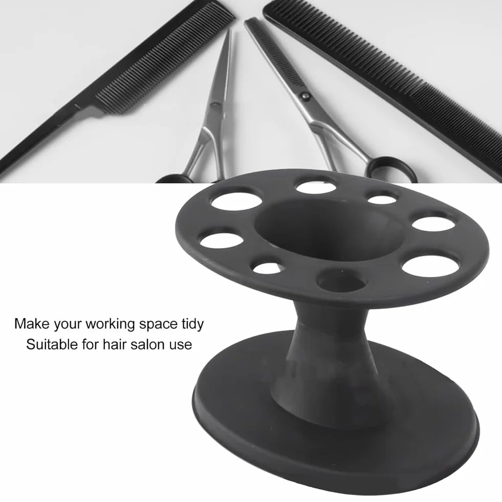 1 Pezzo Portaspazzola per Capelli Supporto In Plastica Nera Espositore Pertinente Pettine per Acconciatura Scaffale per Strumenti di Parrucchiere Accessori