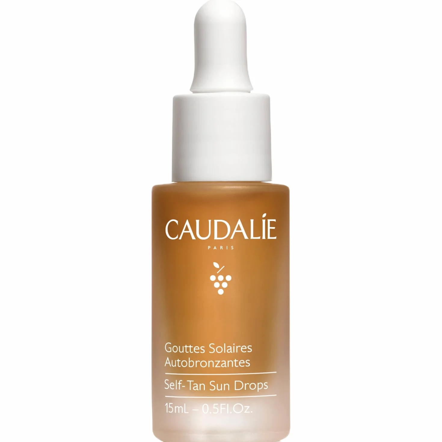 Caudalie Gocce Solari Autoabbronzanti 15 mL - Abbronzatura Graduale, Acqua d'Uva Bio, DHA Naturale, 99% Origine Naturale