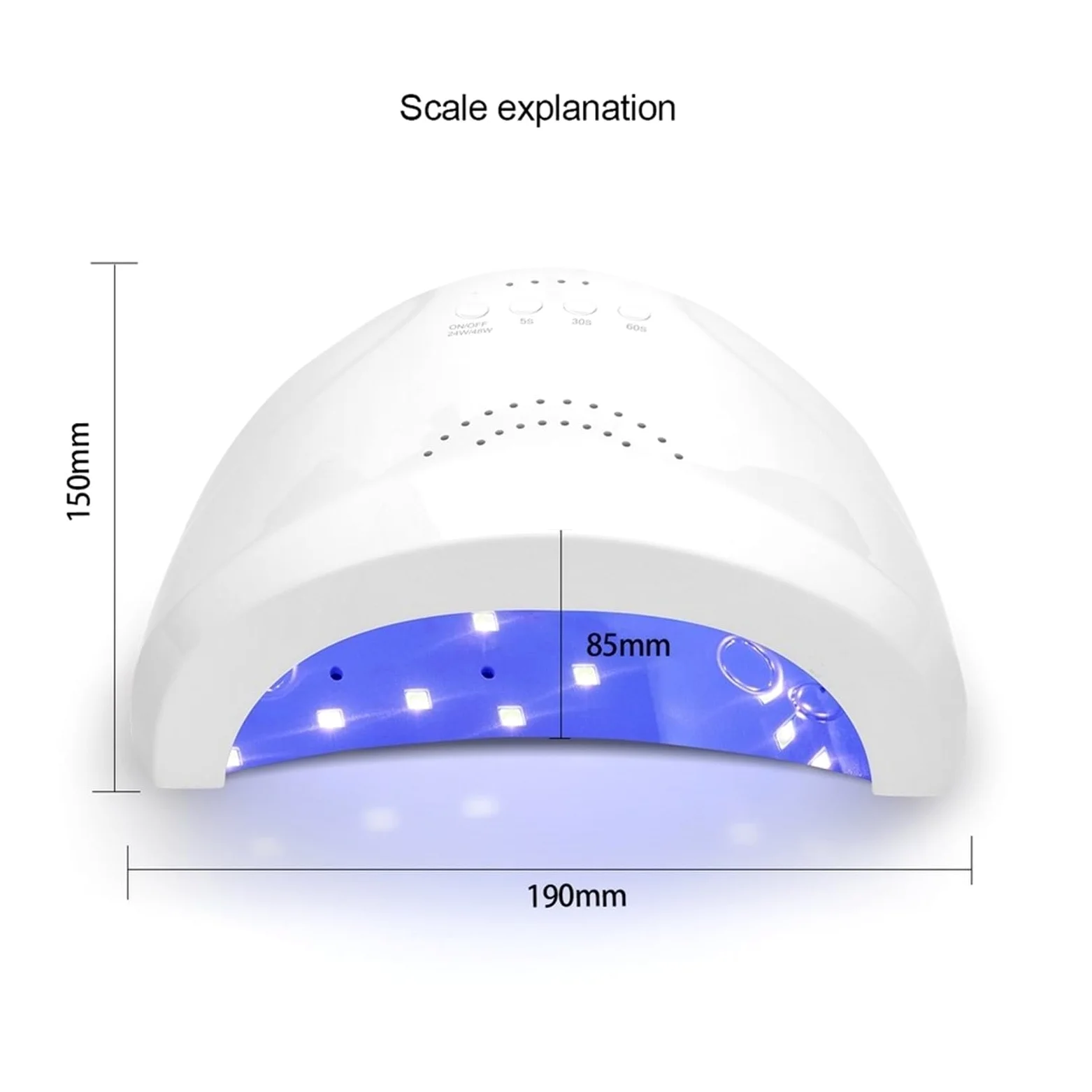 Lampada Unghie, Lampada UV for unghie a LED 48W Lampe for unghie professionale LED Manicure Lampada UV for unghie for gel UV Sensore a infrarossi for macchina for unghie con gel a LED per Manicure/Ped