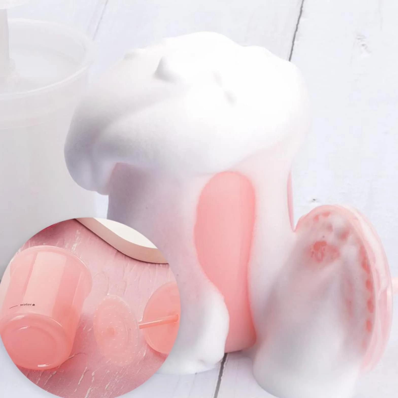 SZXMDKH Schiuma Maker Plastica Bubble Maker Foamer Doccia Portatile Bagno Shampoo Detergente Viso Bubble Foamer Dispositivo di Pulizia del Viso Strumento di Pulizia Della Pelle