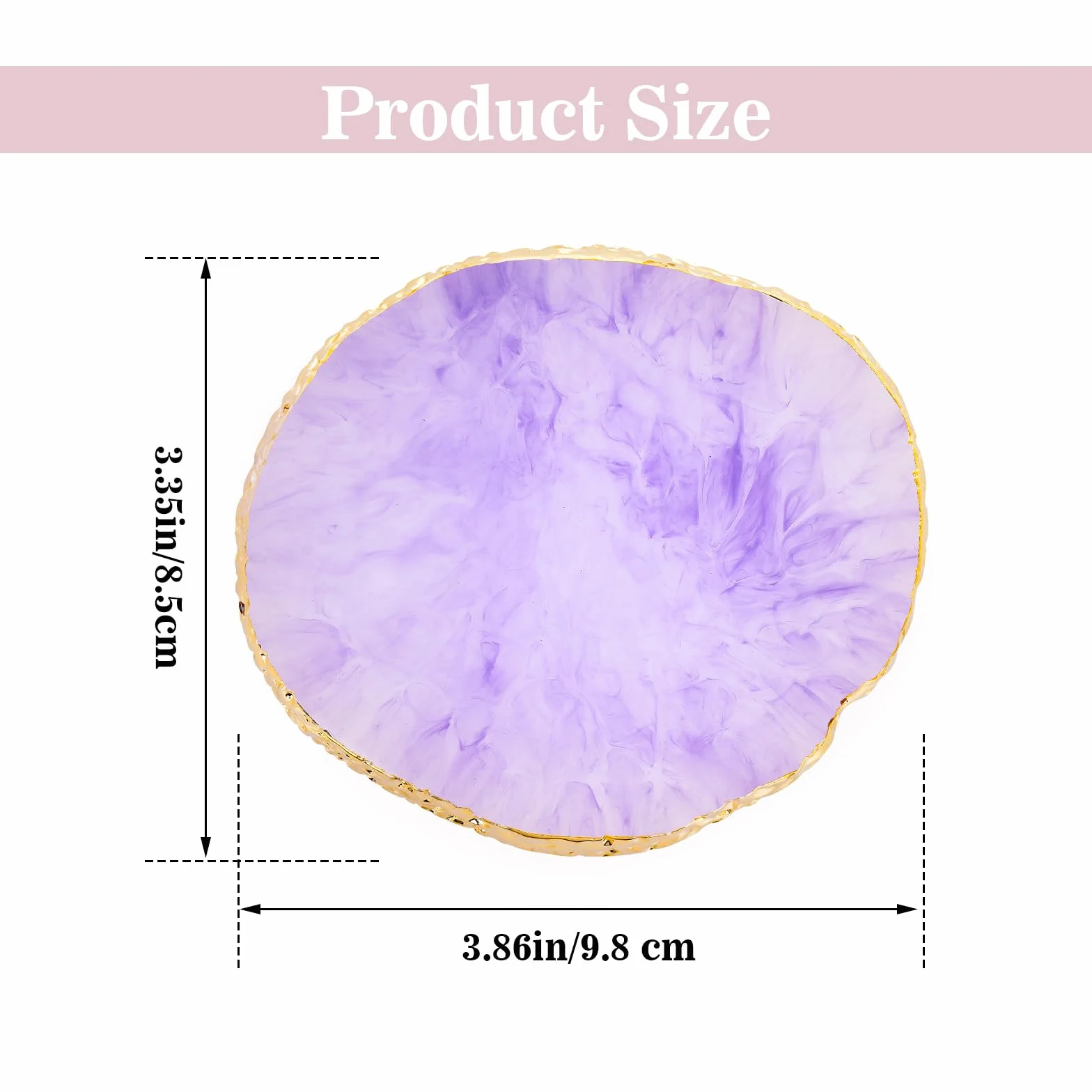 WLLHYF Tavolozza per nail art, in resina, per nail art, mista, irregolare, piastra per il trucco, per nail art, colore dipinto a mano (viola)