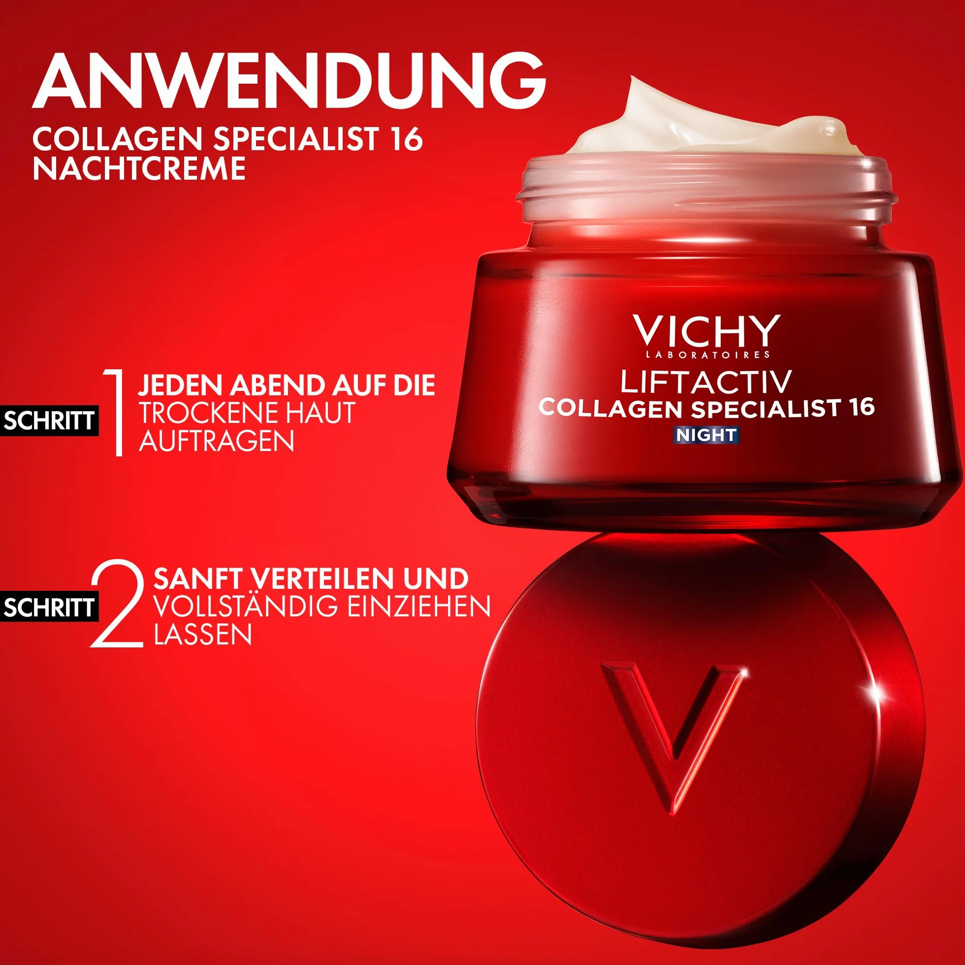 Vichy Liftactiv Collagen Specialist Crema Notte Anti-età 50ml Peptidi Pro-Collagene Vitamina C Resveratrolo