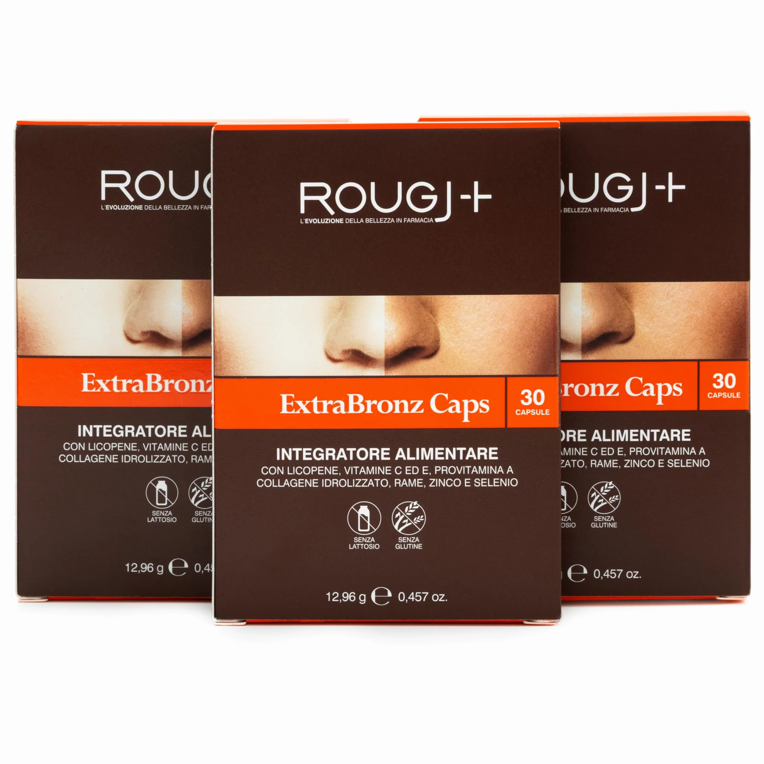 Rougj Capsule Betacarotene per Abbronzatura Forte - Integratori per Abbronzatura con Vitamina A - Integratore Abbronzatura 90 Capsule, una al Giorno ExtraBronz Caps - Made in Italy