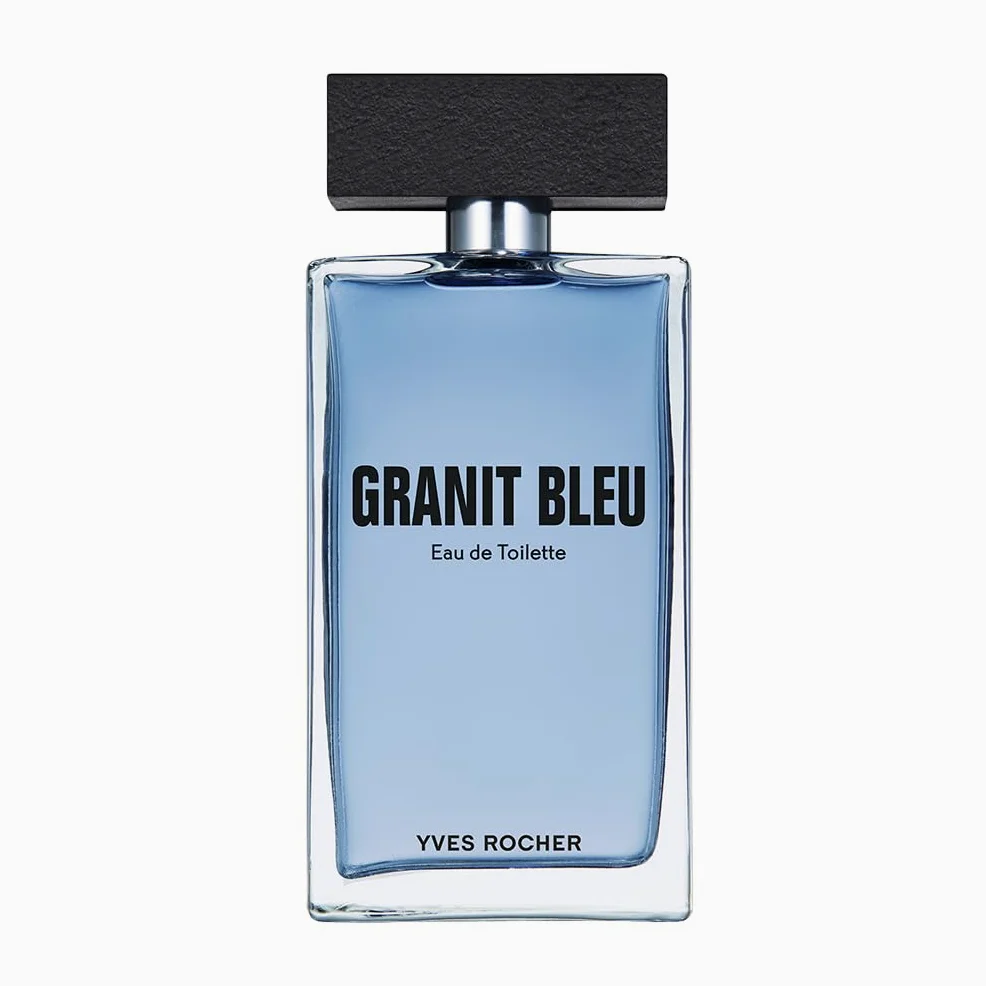 Yves Rocher GRANIT BLEU Eau de Toilette Vaporizzatore 100ml | Bergamotto e alghe della Bretagna - Profumo con note di vetiver di sabbia - regalo per uomo