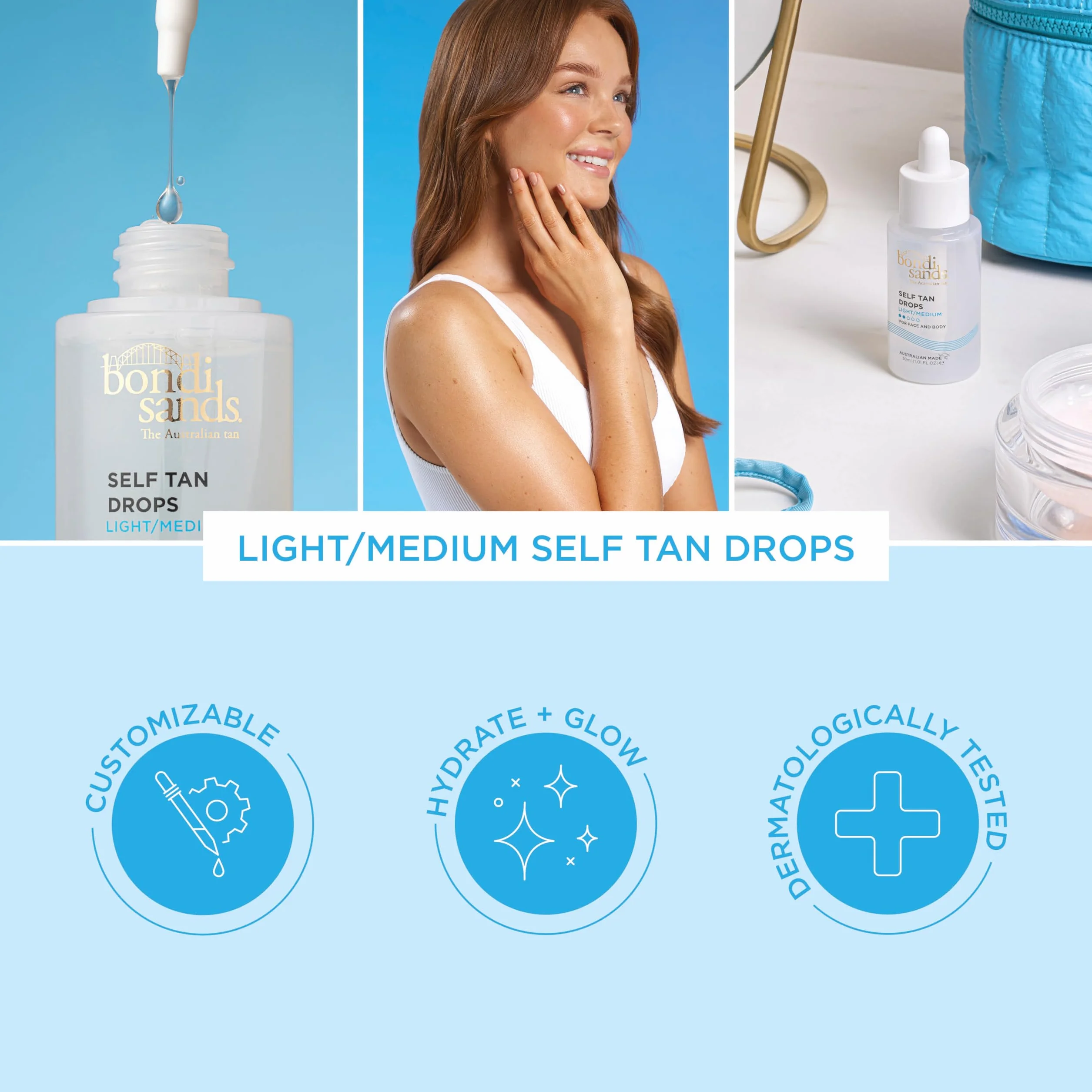 Bondi Sands Face Drops Light/Medium 30ml