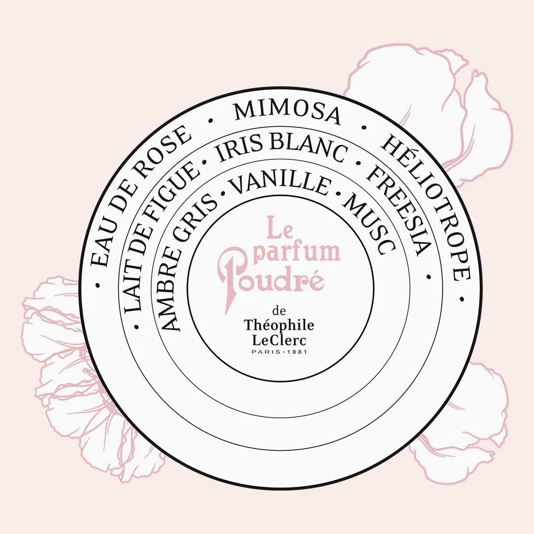 T. LeClerc – Le Parfum Poudré Frangipanier – Fleur de Frangipanier, Neroli e Vaniglia – Eau de Parfum Donna – 50 ml – Lunga tenuta – Made in France à Grasse (Iris Blanc Powder)