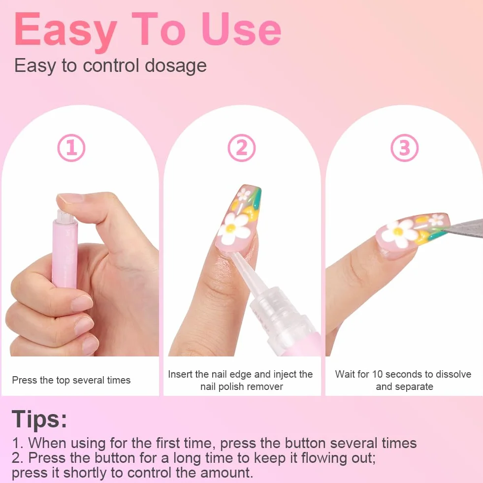 LOPHE Nail Art Polish Corrector Pen, Penna Correggi Smalto, Risultato Immediato, Accessori Gel Unghie, 3 ml