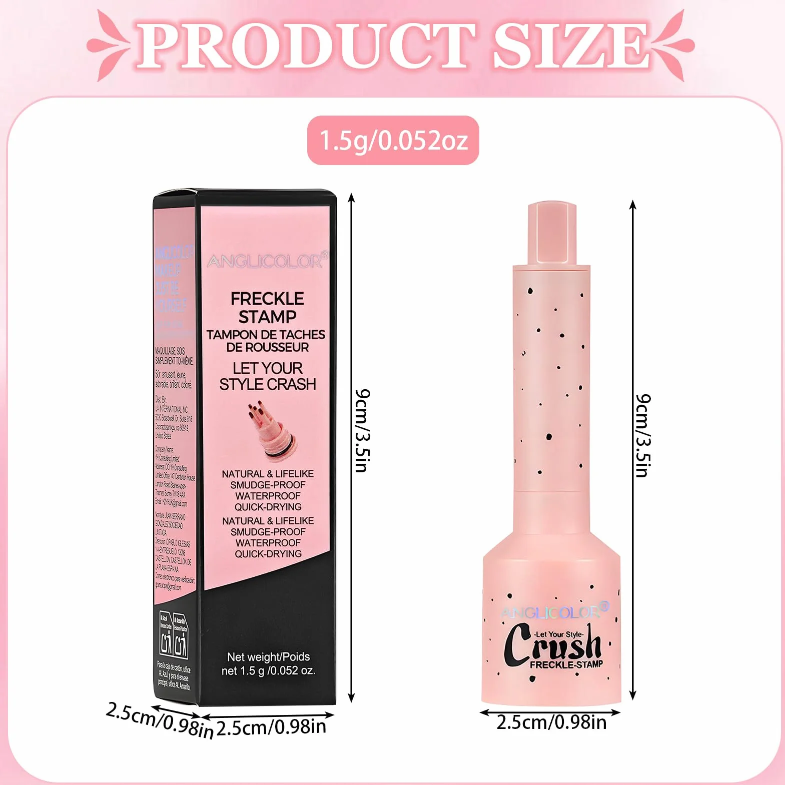 Timbro per Lentiggini Finte Waterproof,Timbro per Lentiggini a Cinque Punti,Freckle Maker, Simulazione Naturale per Trucco a Lunga Durata,Facile da Colorare,Impermeabile (Marrone chiaro)