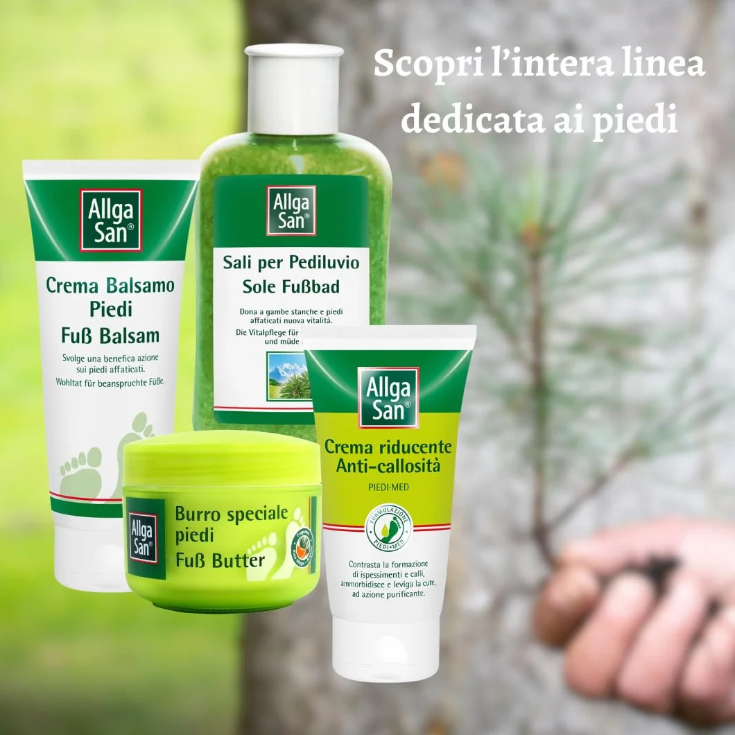 Allga San Crema Piedi Lipidizzante - Crema Piedi Secchi e Screpolati con Urea 10%, 100 ml - Piedi Morbidi e Vellutati dalle Prime Applicazioni - Aiuta a Contrastare Disidratazione e Secchezza Piedi