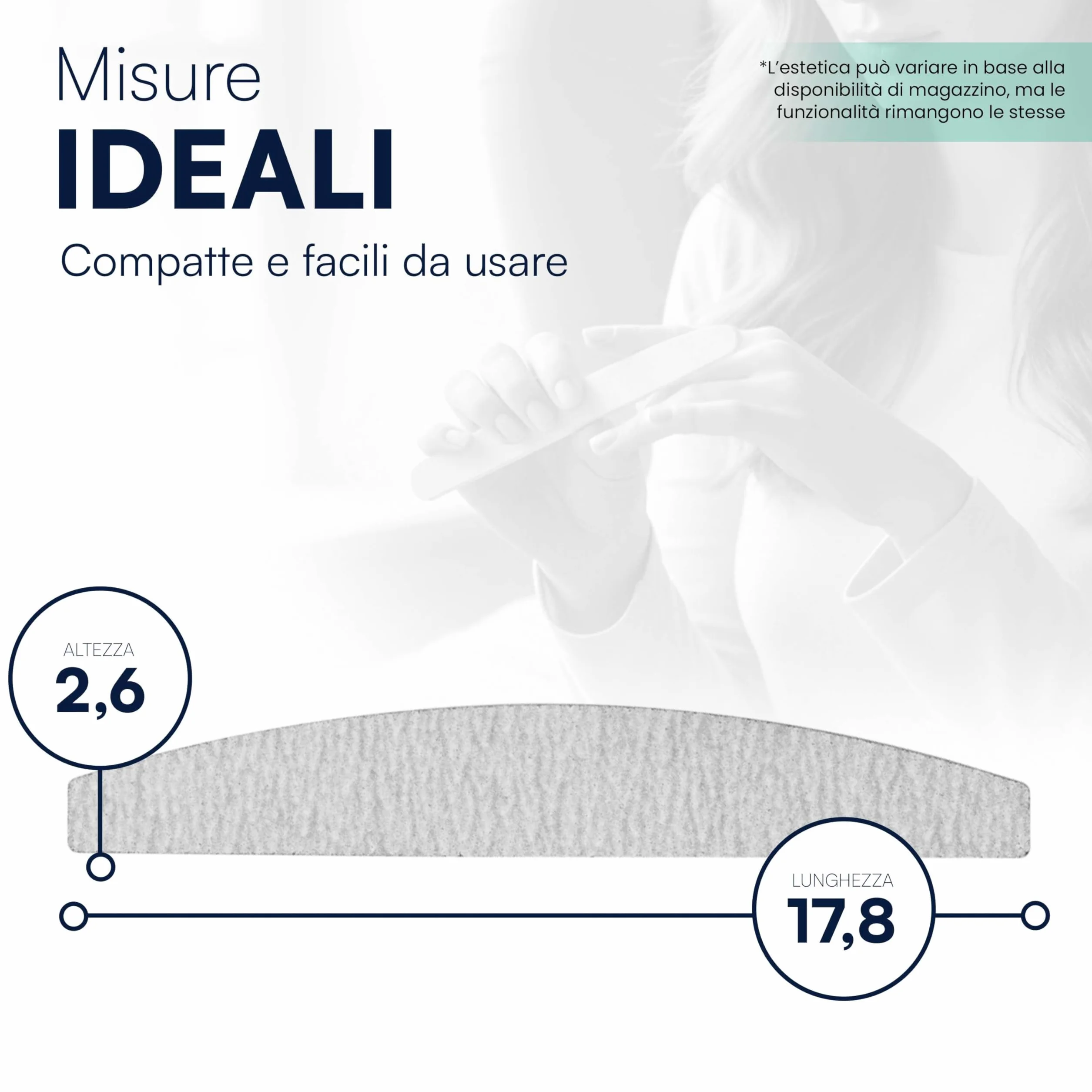 TEMPO DI SALDI Set 50 Lime per Unghie 100 180 Bilaterali a Doppia Grana, Lima per Unghie Professionale, Limetta Curva ideale per Nail Art e Set Manicure
