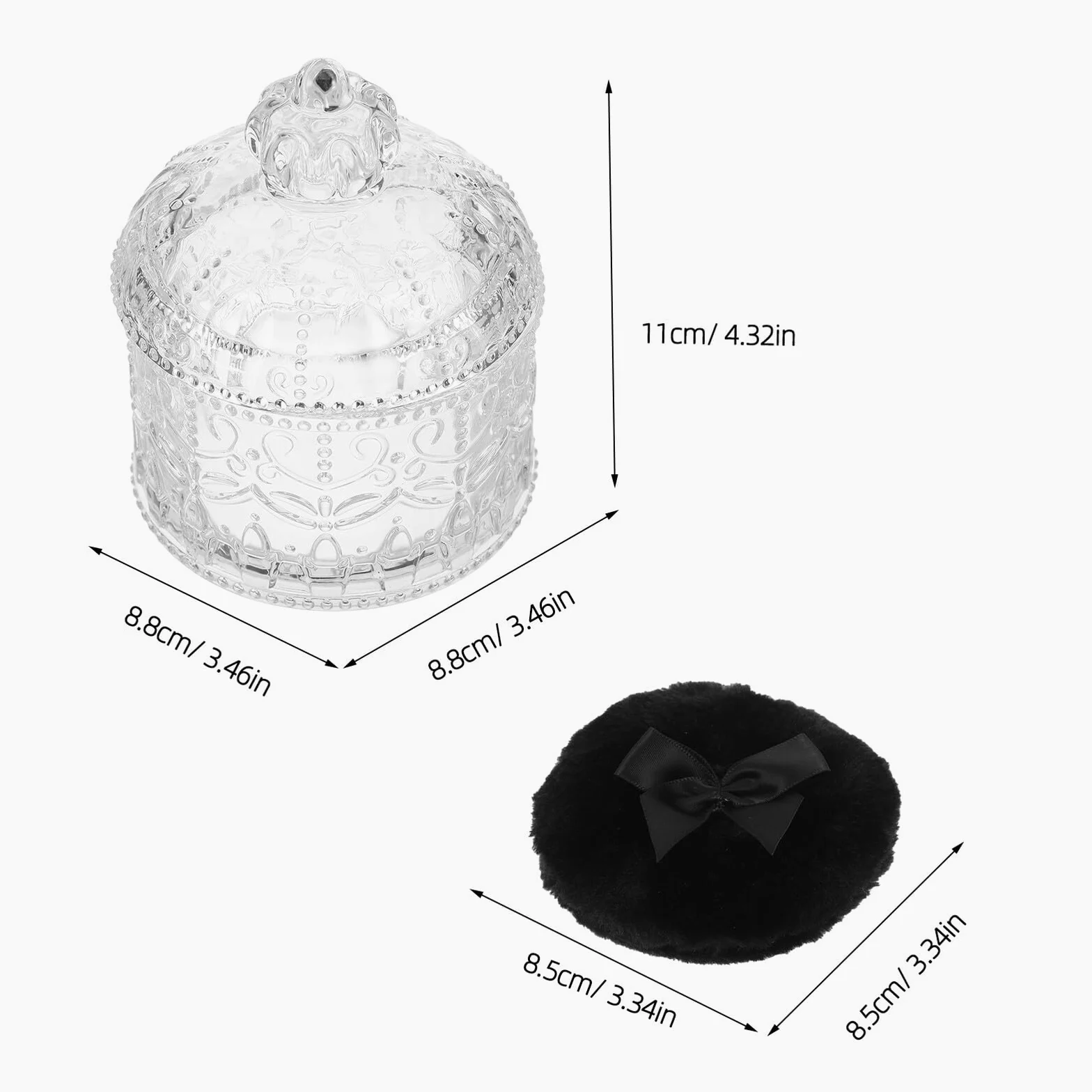 TOYANDONA Puff per Cipria di Ricambio Nero in Fibra per Uso Quotidiano e Viaggi con Design Compatto e Conservazione Sicura