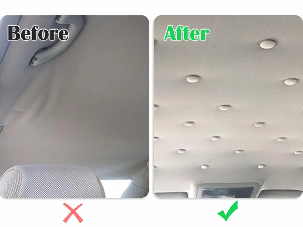 Kit Riparazione Cielo Auto 140PCS Vite Tetto, Rivetti Pulsante Rivestimento con Nastro Misura e Cacciavite