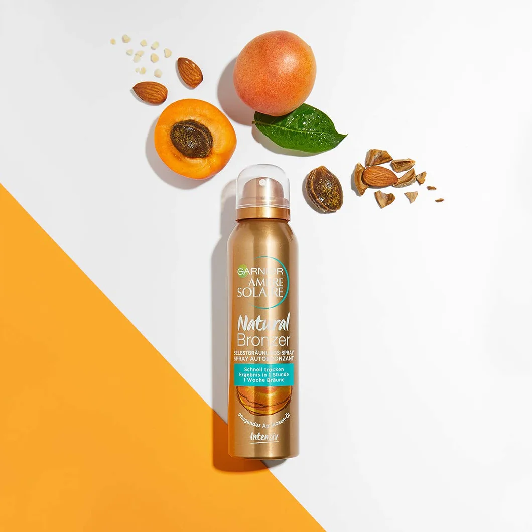 Garnier Ambre Solaire - Spray autoabbronzante per un'abbronzatura naturale con estratto di albicocca (testato dermatologicamente), 1 confezione da 150 ml