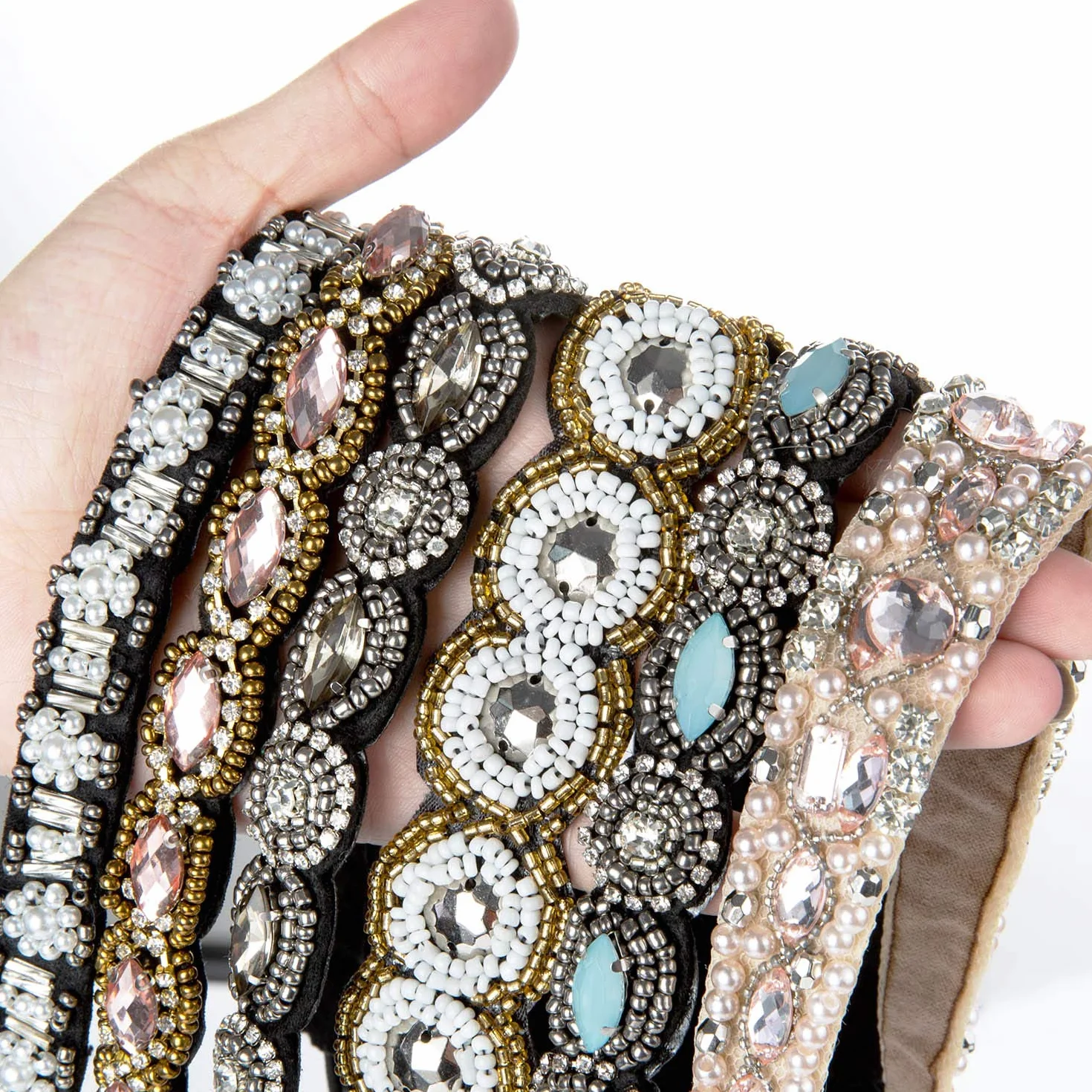 Comius Sharp Fasce Elastiche Capelli Strass 6 Pezzi Bohémien Accessori Donna