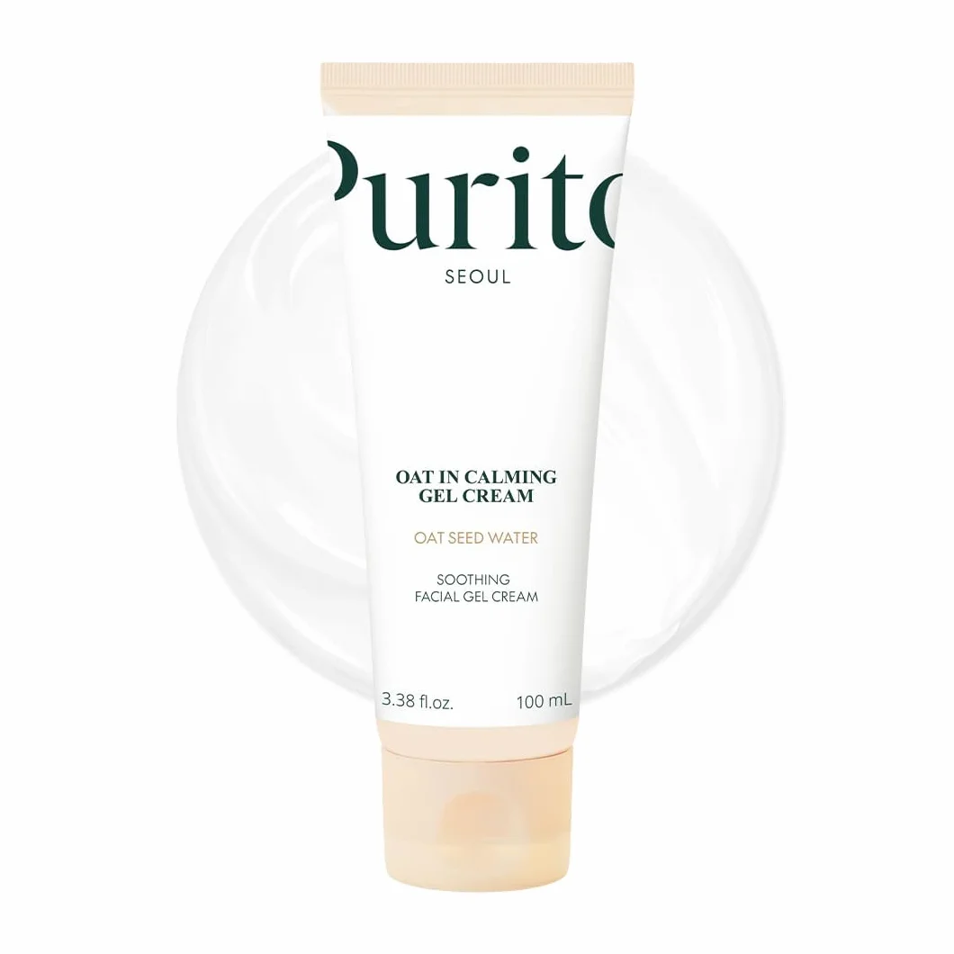 PURITO Oat In Calming Gel Cream | Soothing solution for Sensitive Skin | Lightweight, Non-Comedogenic, Fragrance-Free, Vegan & Cruelty-free | Korean Skincare, 100mL 3.38 fl.oz