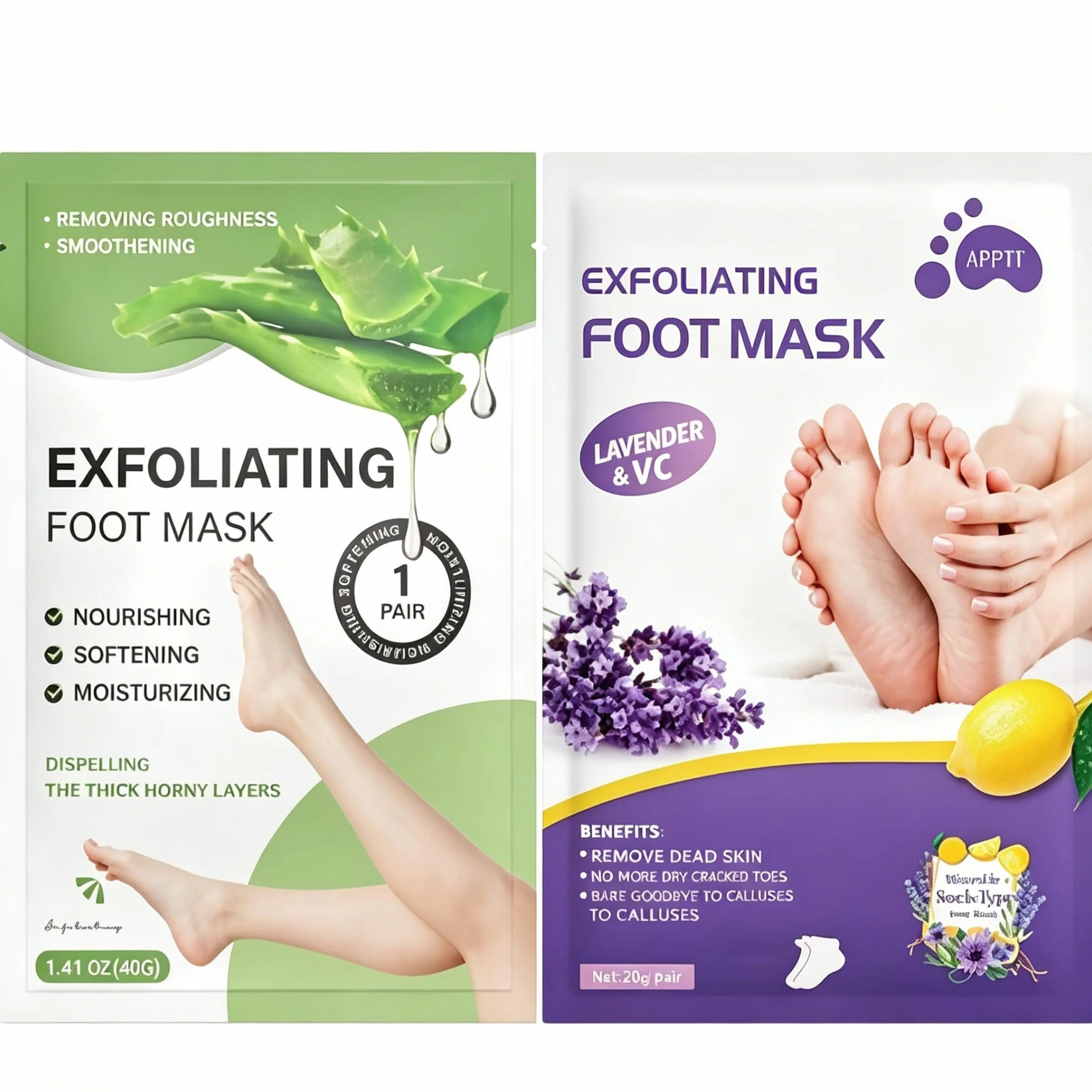 Maschere Piedi Esfolianti, Nutrizione Profonda, Peeling Facile Da Rimuovere, Ammorbidisce Talloni Ruvidi, Per Donna & Uomo