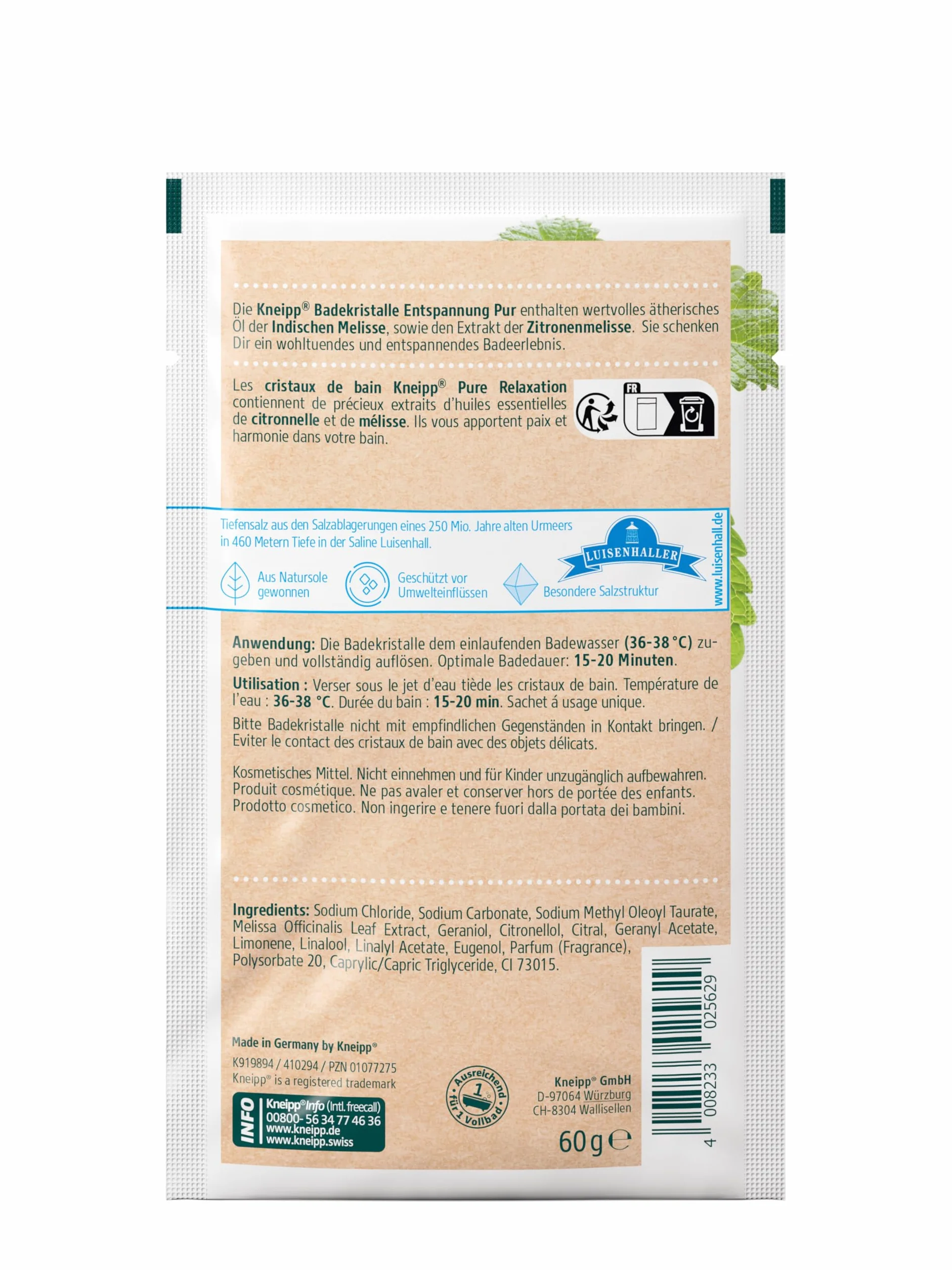 Kneipp bagno cristalli puro Relax, 60 G