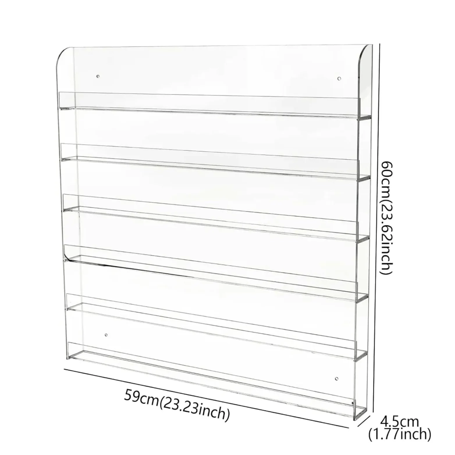 Espositore for Smalto da Parete, Organizer for Smalto a 6 Strati, scaffale Trasparente for Oli Essenziali per Manicure, Salone di Bellezza