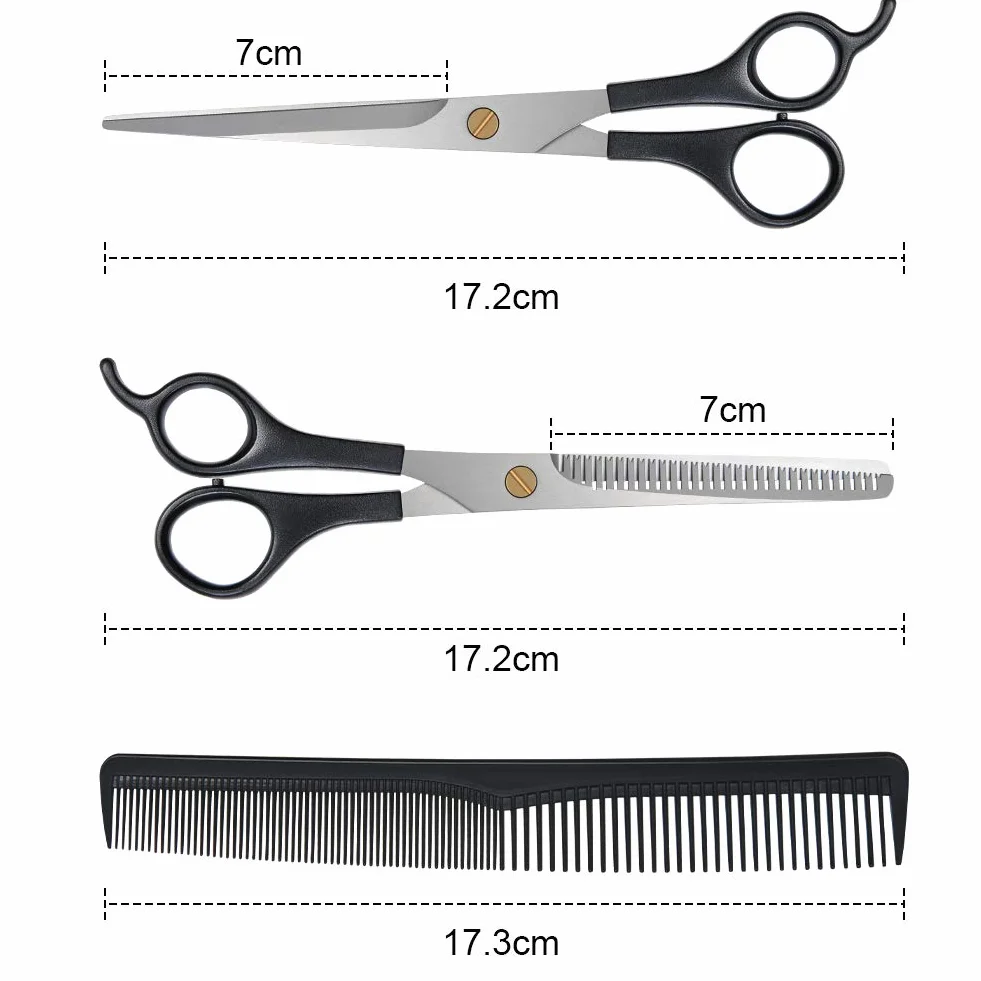 Forbici Parrucchiere Professionali Set Acciaio Inossidabile per Capelli Barbiere Taglio e Sfoltire