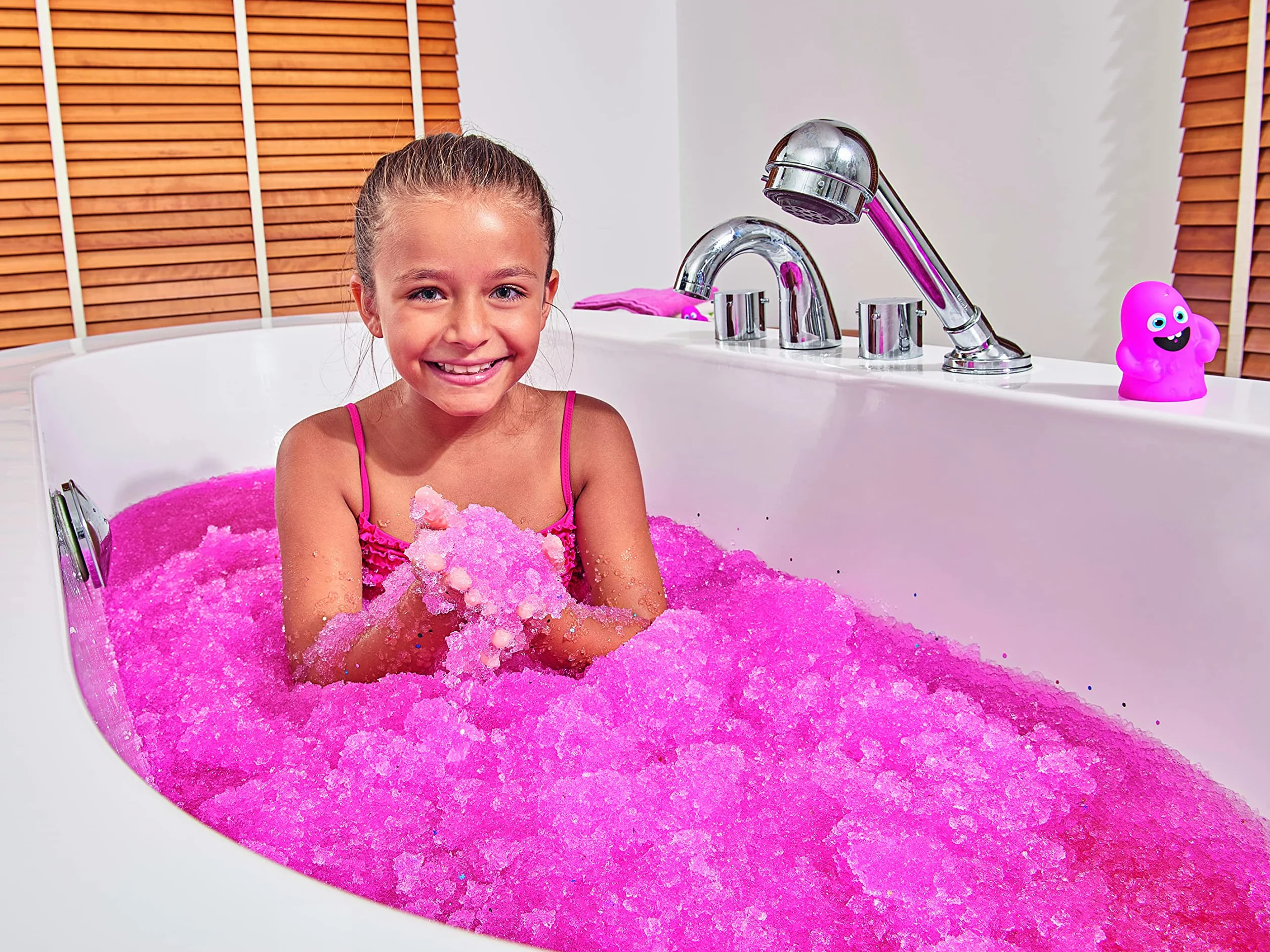 ZIMPLI - Glitter Gelli Baff Rosa, Basta Aggiungere Acqua per Creare Una melma Colorata, Super Divertente e Facile da Pulire. Regalo di Compleanno per Bambine dai 3 Anni in su