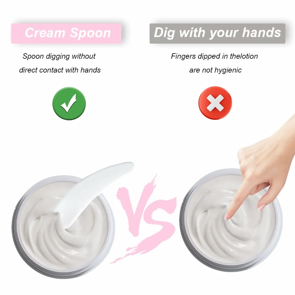 Aeuezxx Contenitori Vuoti Trasparenti, 10 Pcs Contenitori per Crema 10 Pcs Mini Spatola, Contenitori per Cosmetici, Contenitori per Campioni da Viaggio, Spatola per Trucco, Maschera Spatola