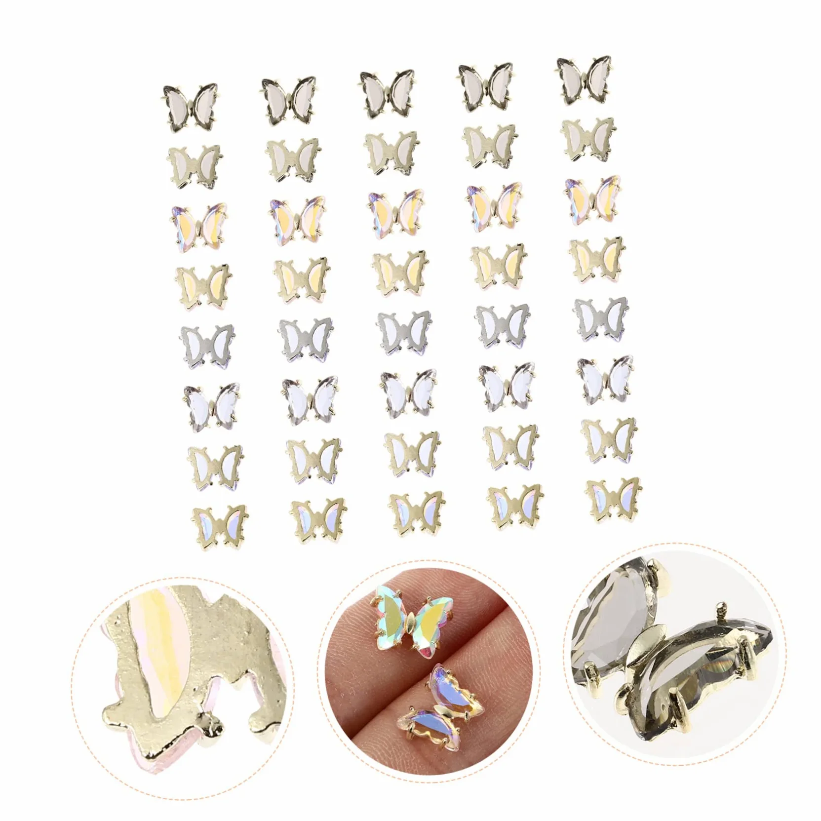 CALLARON 5 Set Ciondoli Per Unghie Decorazioni Per Nail Art Per Manicure Per Feste E Speciali 40 Pezzi*5