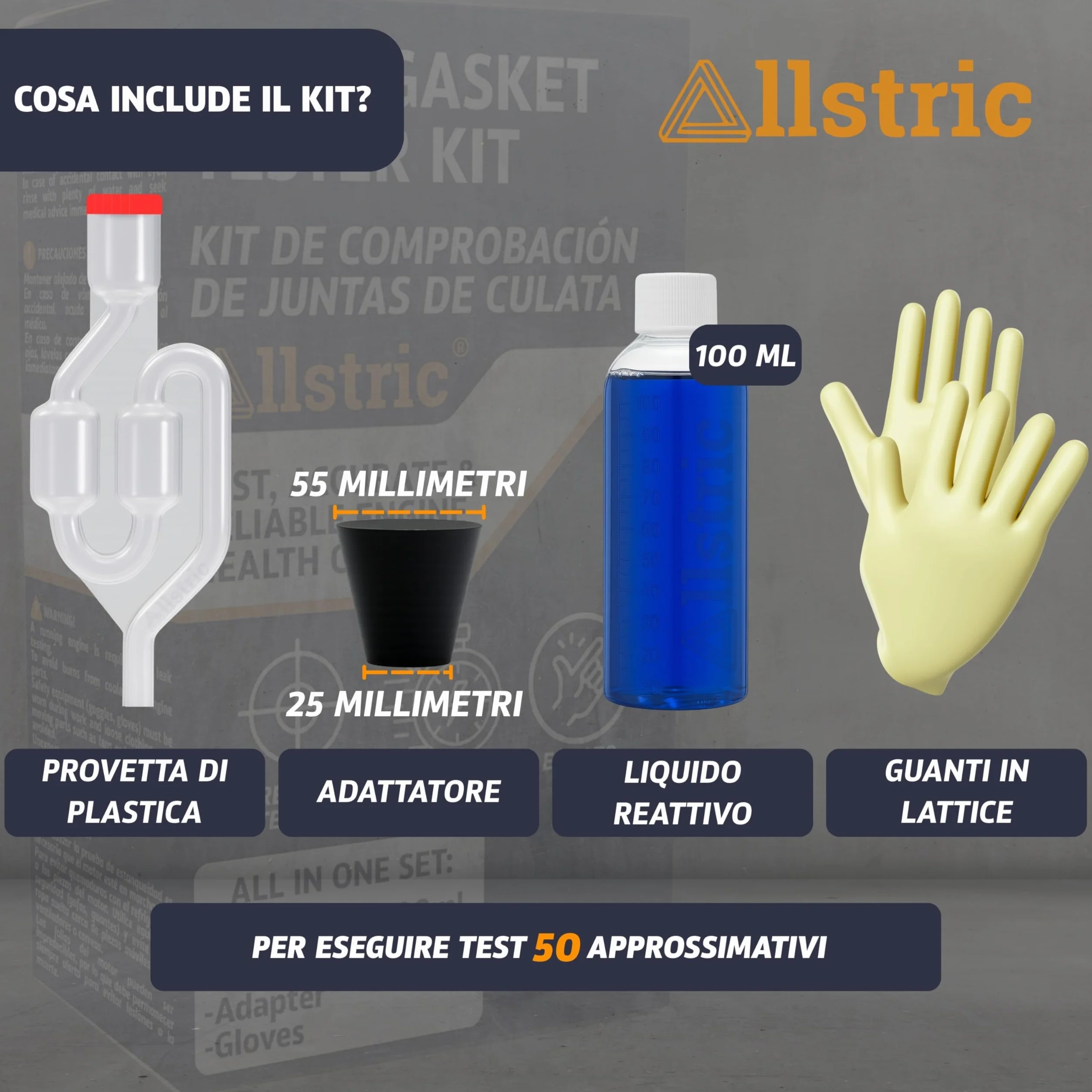 Reld Block Tester Universale Guarnizione Testata Motore CO2 50 Test Comprobatore Fugas Refrigerante