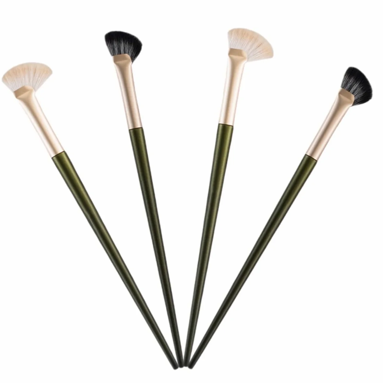 FRCOLOR 5 Set Di Pennelli Per Il Trucco Pennello Per Il Contorno Del Naso Angolato Pennello Per Ombretto Angolato Per Fondotinta 4 Pezzi*5