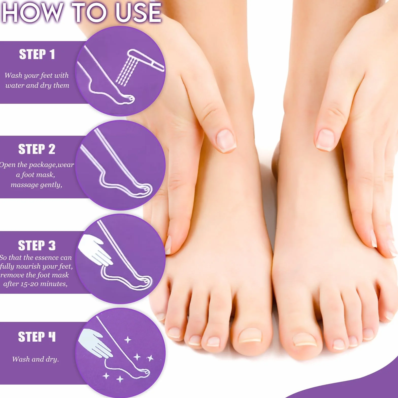 6 paia di maschere per i piedi, maschera idratante per i piedi, cura dei piedis secchi e screpolati, maschera per i piedis per uomini e donne (3 paia di aloe vera + 3 paia di lavanda)