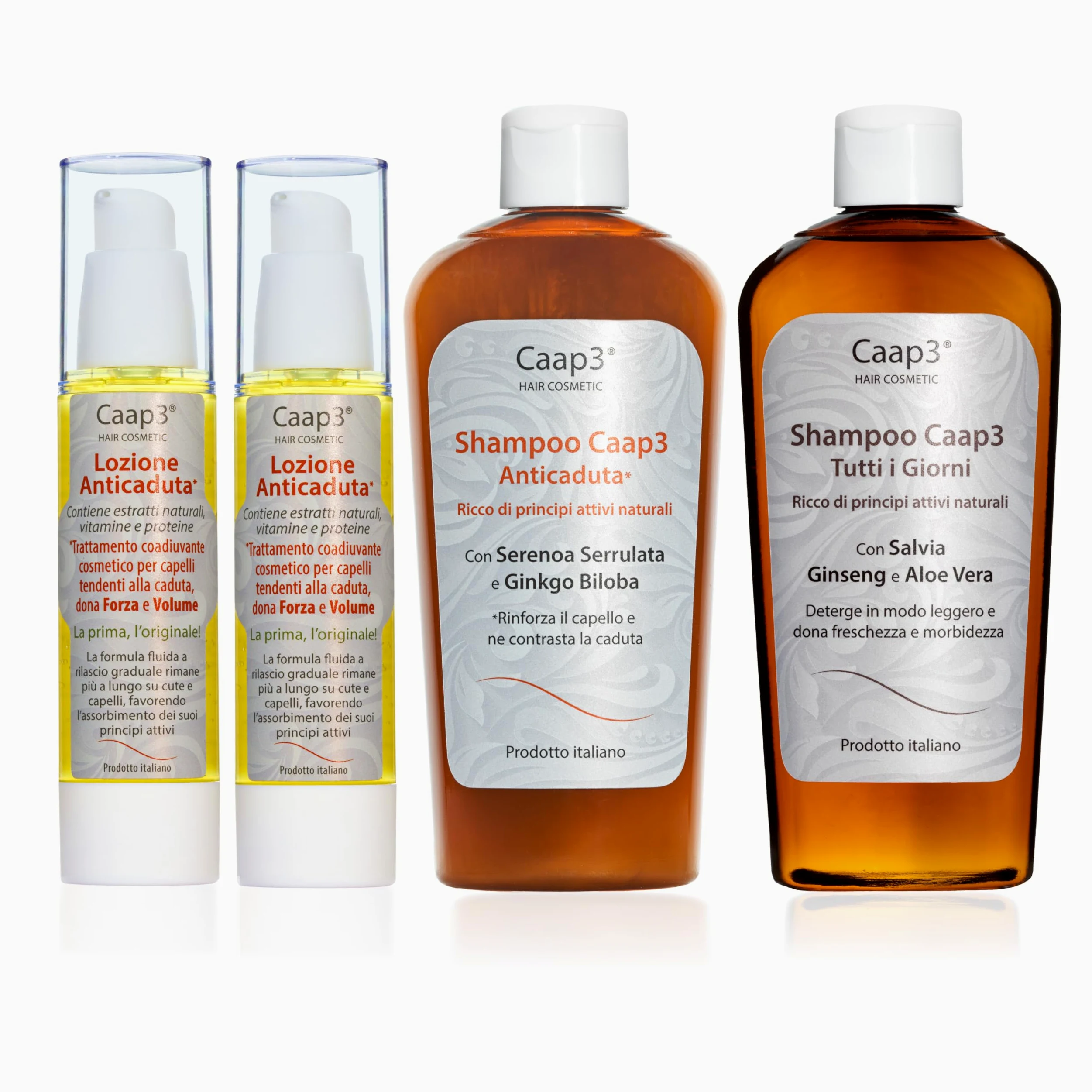 Lozione e Shampoo Anticaduta, la linea completa per cute e capelli. In OMAGGIO lo Shampoo Tutti i Giorni, pensato per accompagnare la normale routine di lavaggio nei diversi momenti dell'anno