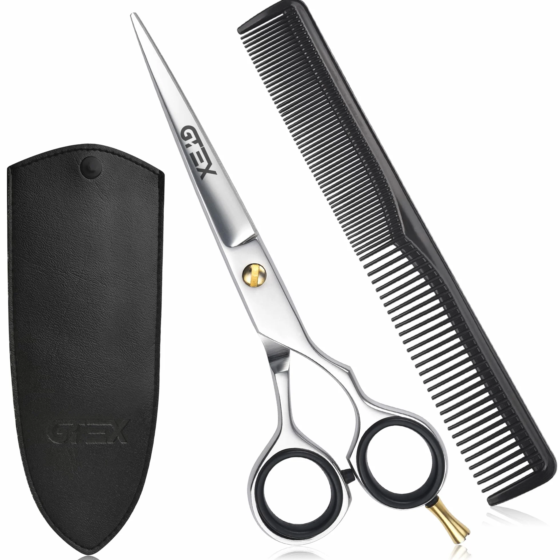 GTEX Forbici Parrucchiere Professionali 6,5" Premium Forbici Capelli con Pettine e Caso