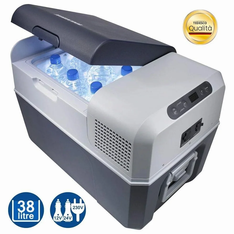Mobicool FR40 AC/DC Mini Frigo Portatile a Compressore 38 L 12/24 V 230 V Grigio