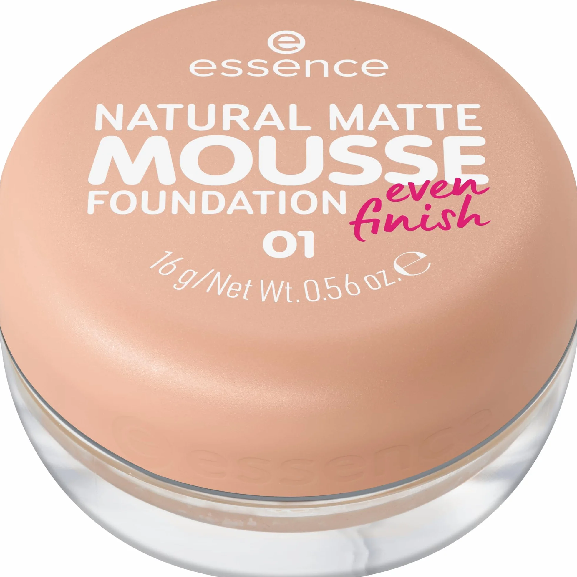 essence FONDOTINTA NATURAL MATTE MOUSSE, opacizzante, coprenza, risultato immediato, opaca (16g)