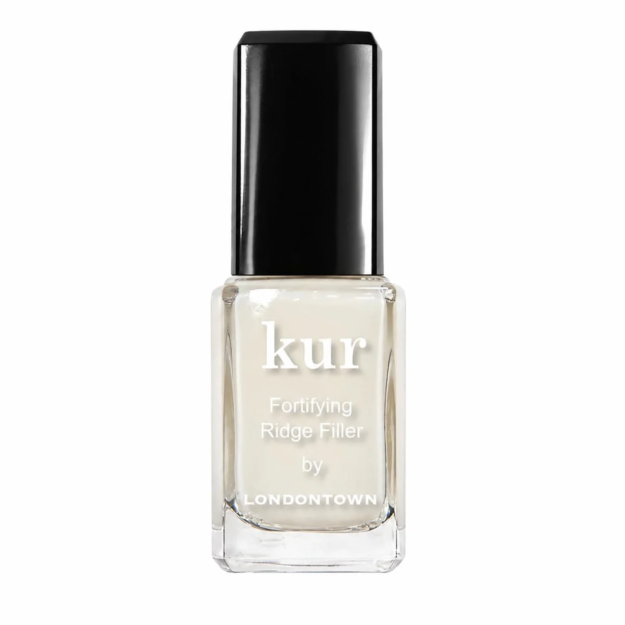 LONDONTOWN Kur Nail Ridge Filler – più liscia – rinforzante – riempitivo per unghie irregolari danneggiate – base fortificante, autolivellante, vegano, cruelty free, senza parabeni, trasparente, 11,8