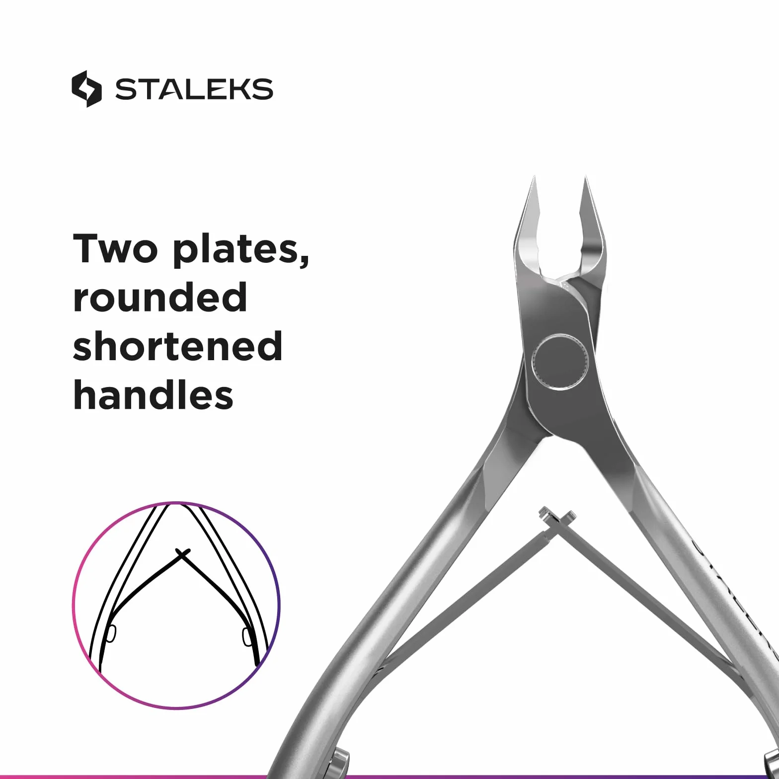 STALEKS Pro Tronchesina Professionale per Pelle Cuticole Lama 4mm Smart 31 NS-31-4