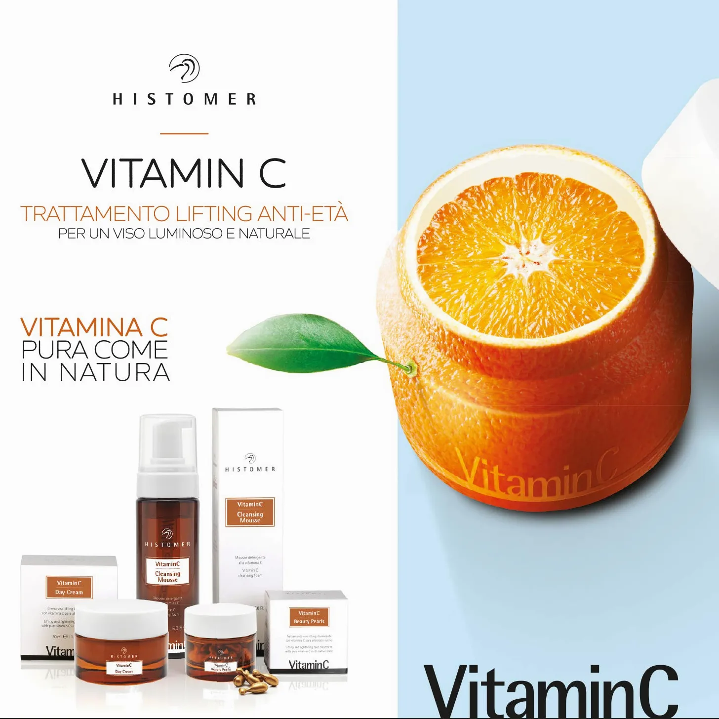 Histomer Vitamin C Day Cream - Crema Viso Giorno con Vitamina C Pura - 50ml | Crema Viso Idratante Antimacchie; Crema Anti-age, Protegge La Pelle