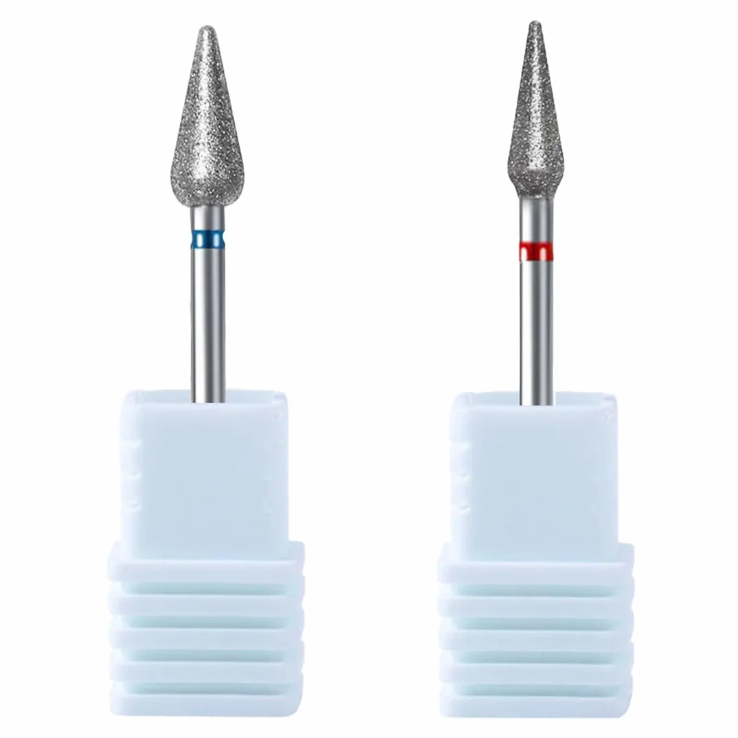 Punta per Fresa Unghie Universale 3/32'' in Carburo di Tungsteno, Grana Fine (F), per Rimozione Cuticole e Nail Art Professionale, con Custodia Trasparente