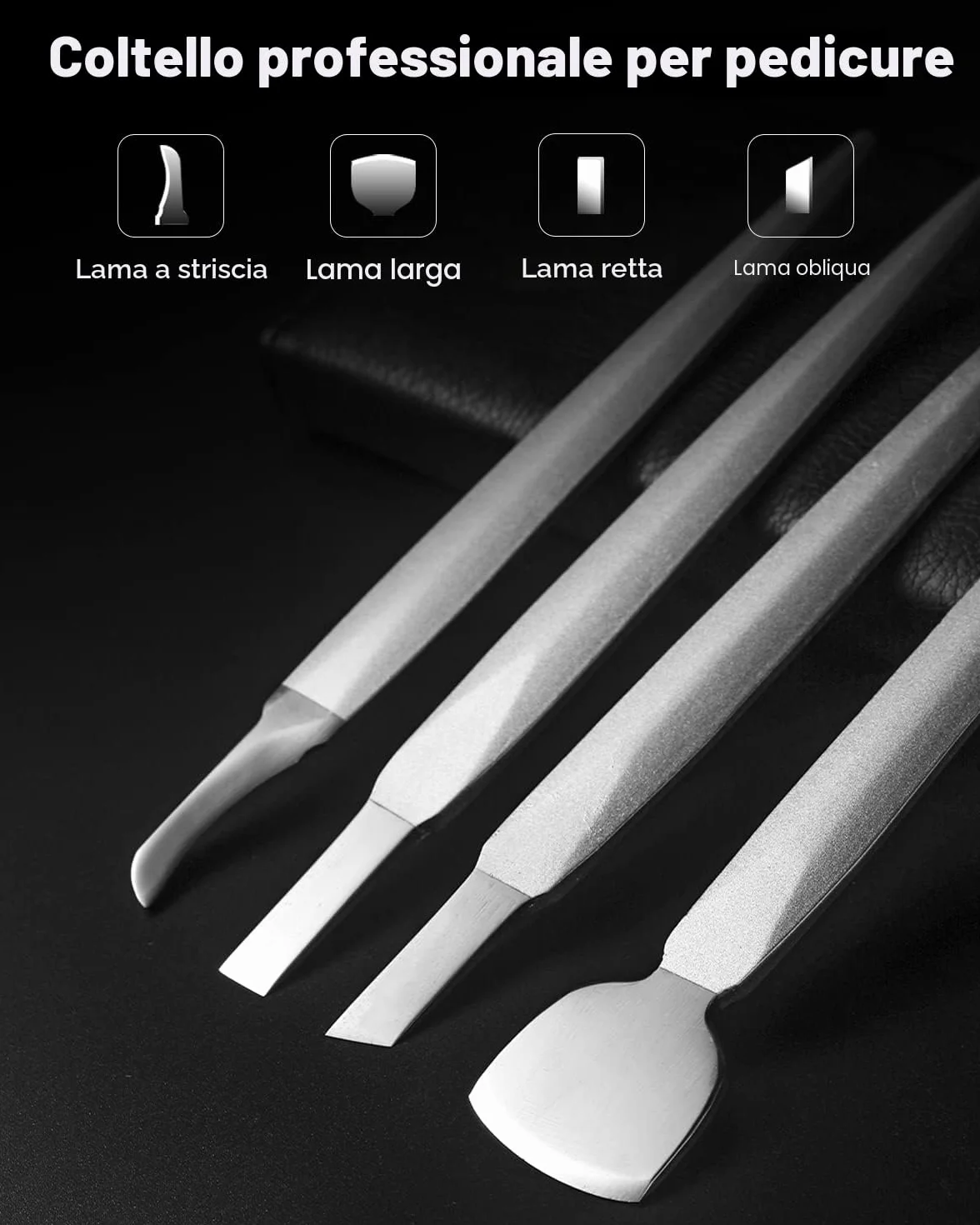 Kit per unghie incarnite 7 pezzi strumenti professionali pedicure lama del piede tagliaunghie affilate