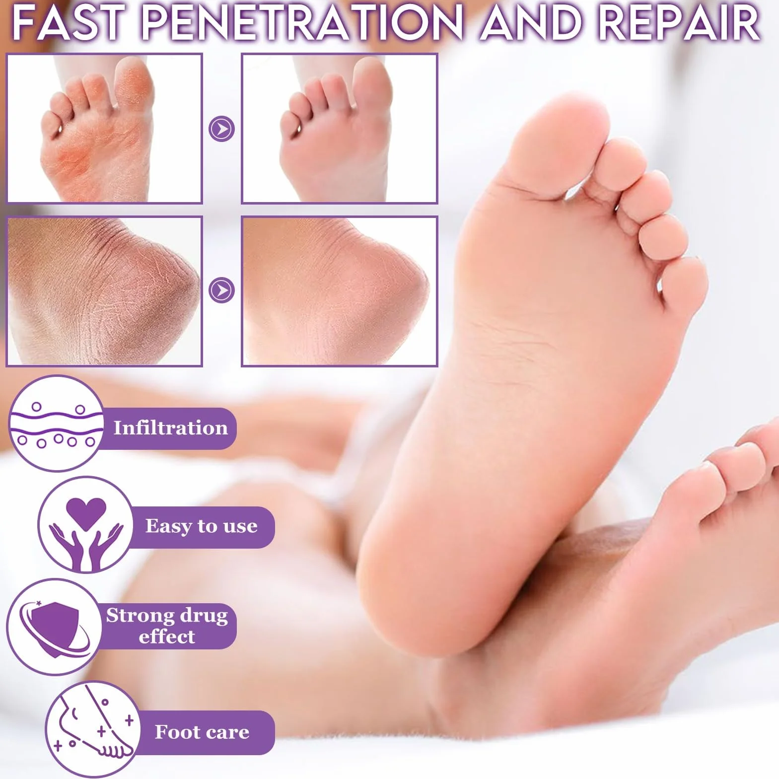 6 paia di maschere per i piedi, maschera idratante per i piedi, cura dei piedis secchi e screpolati, maschera per i piedis per uomini e donne (3 paia di aloe vera + 3 paia di lavanda)
