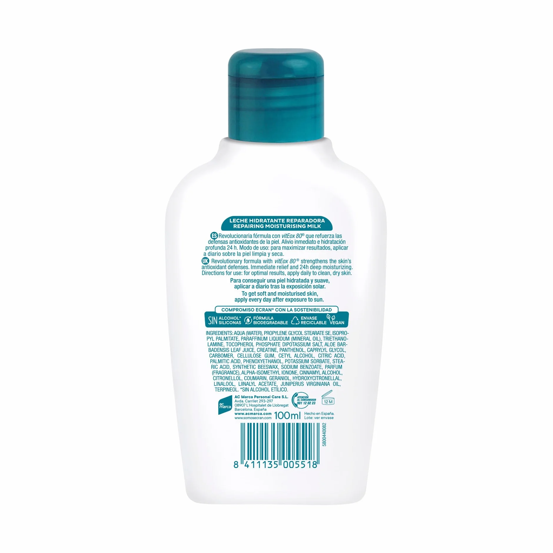 Ecran Aftersun Leche Post Solar Hidratante y Reparadora 100 ml