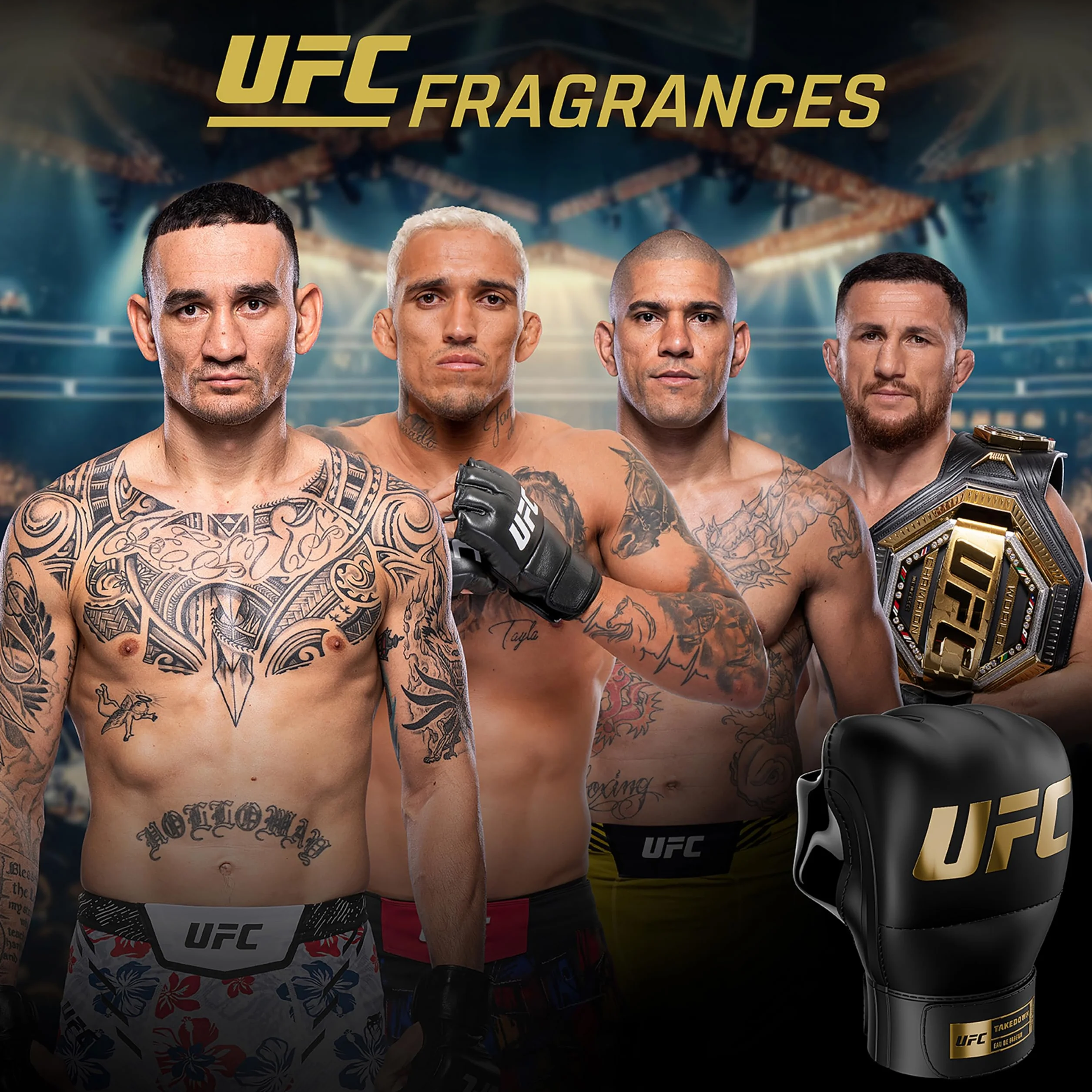 UFC Takedown Confezione Regalo Profumi Uomo 2 Pezzi Eau de Parfum 100ml e Body Spray 200ml Set Fragranza Marina e Legnosa