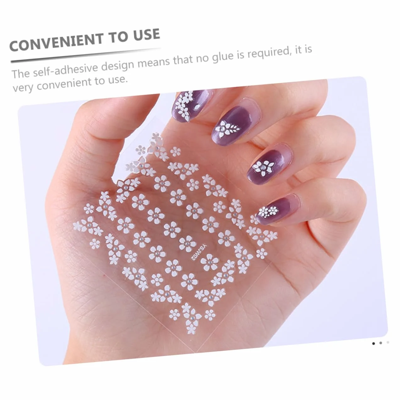 PACKOVE 5 Set Adesivi Per Unghie Fiori Delicati Stickers Per Decorazione Unghie Autoadesivi Nail Art Per Manicure Diy Per Casa E Salone Per Amanti Della Nail Art 30 Fogli*5