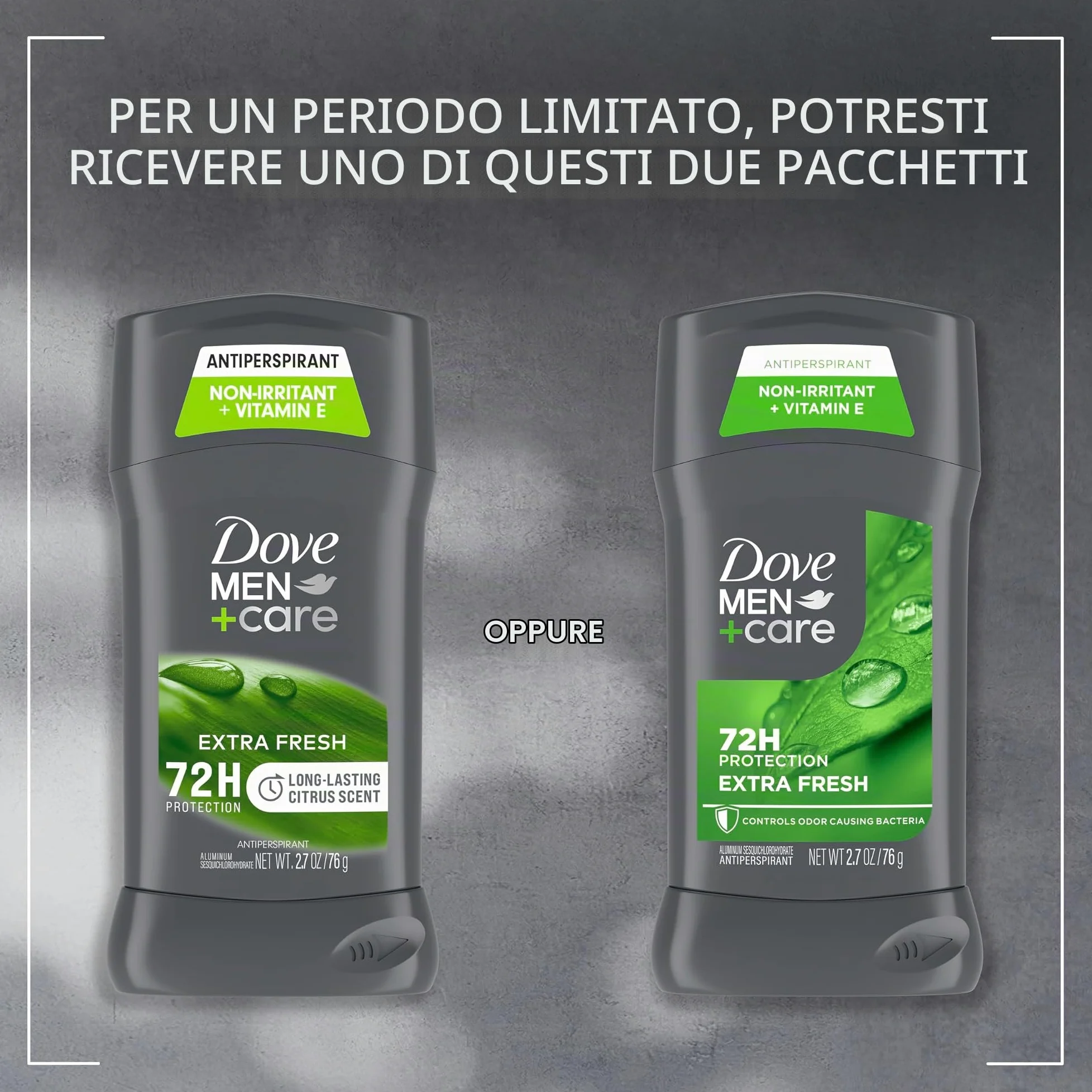 Dove Men + Care Antiperspirant Deodorant, Extra Fresh, 2.7 Ounce (Pack of 2) by Dove